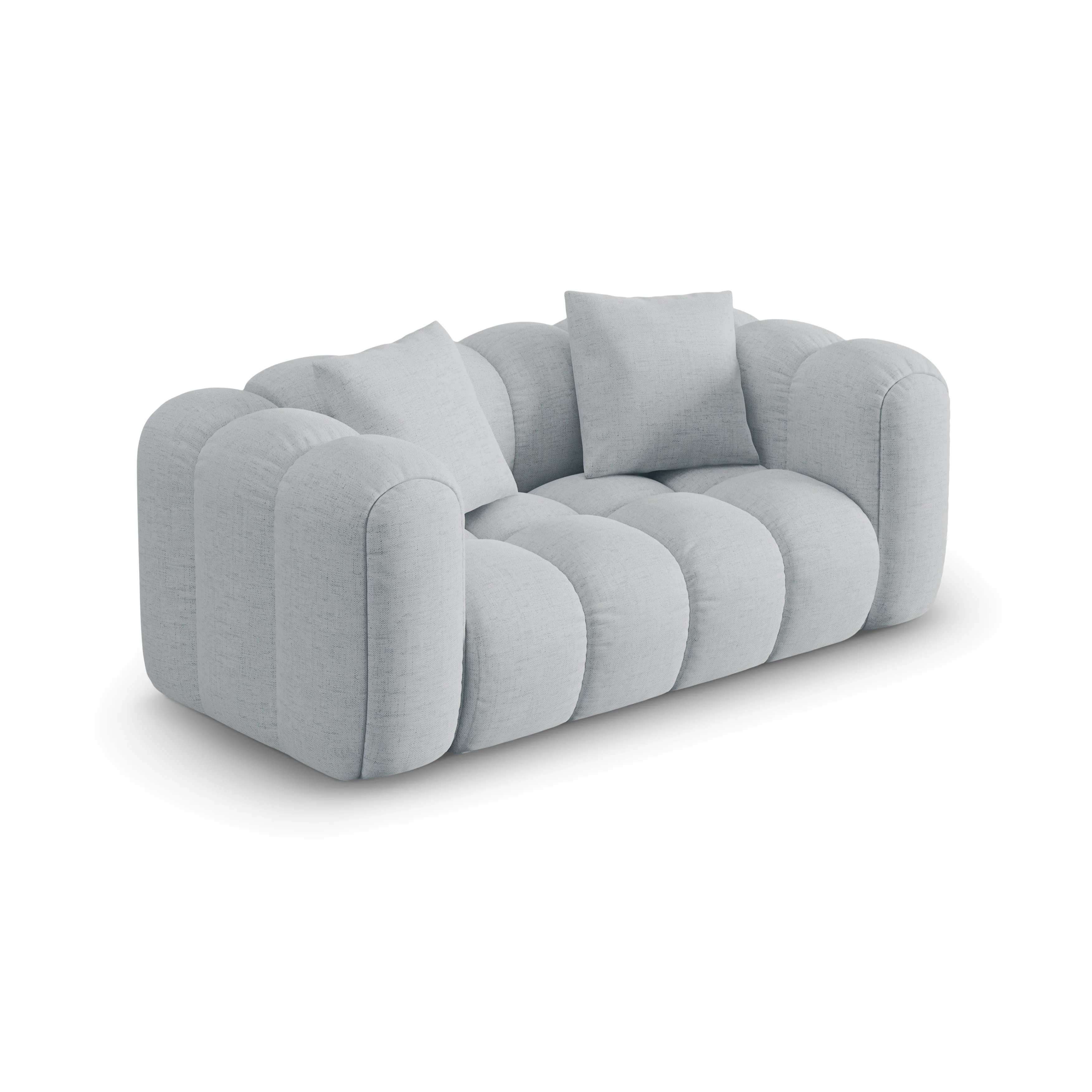 Sofa 2-osobowa ASTRO jasnoszary szenil