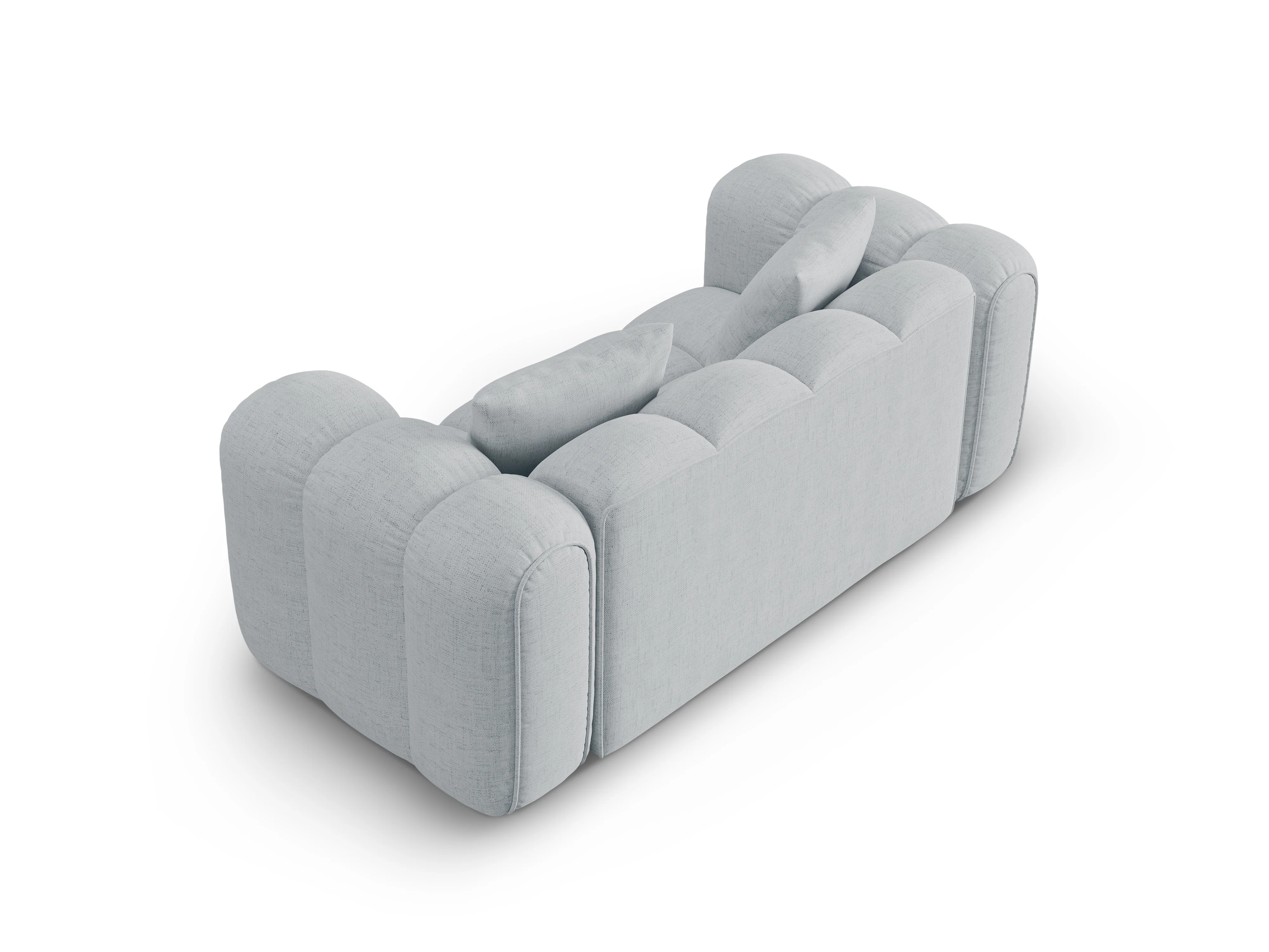 Sofa 2-osobowa ASTRO jasnoszary szenil - Image 4