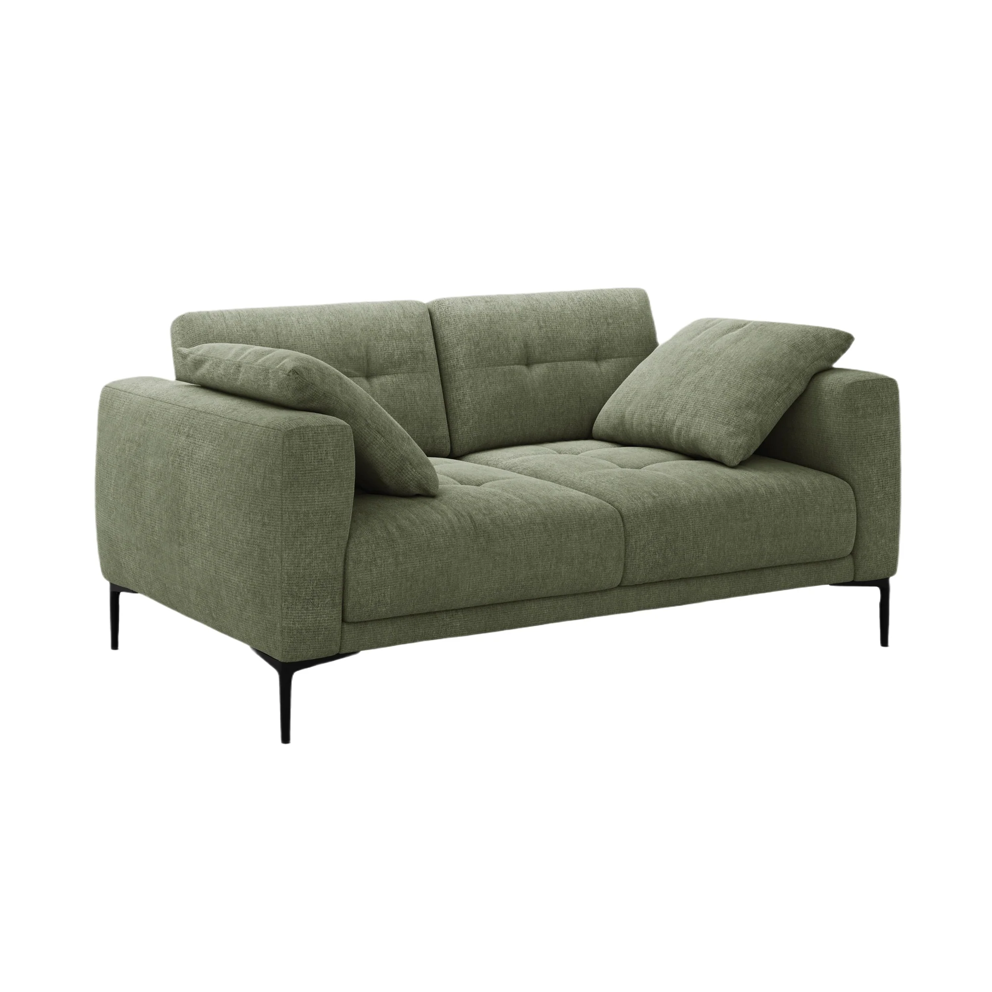 Sofa 2-osobowa BEMY oliwkowy szenil