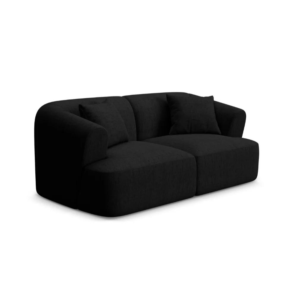 Sofa 2-osobowa CAMPI czarny szenil