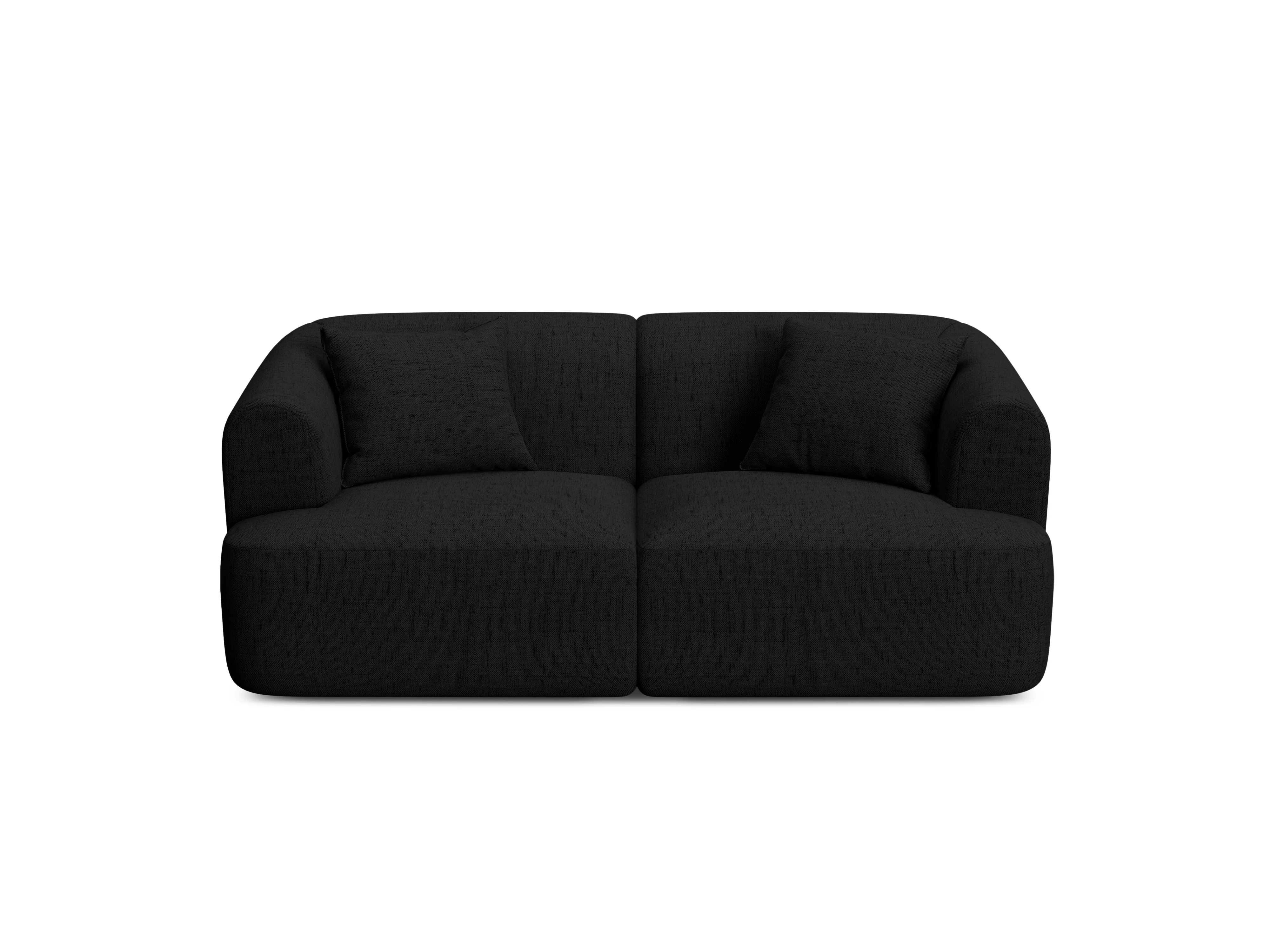 Sofa 2-osobowa CAMPI czarny szenil - Image 3