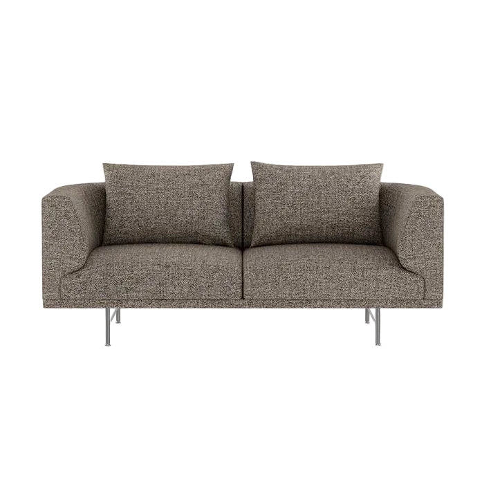 Sofa 2-osobowa CHIMNEY brązowy boucle ze stalową podstawą