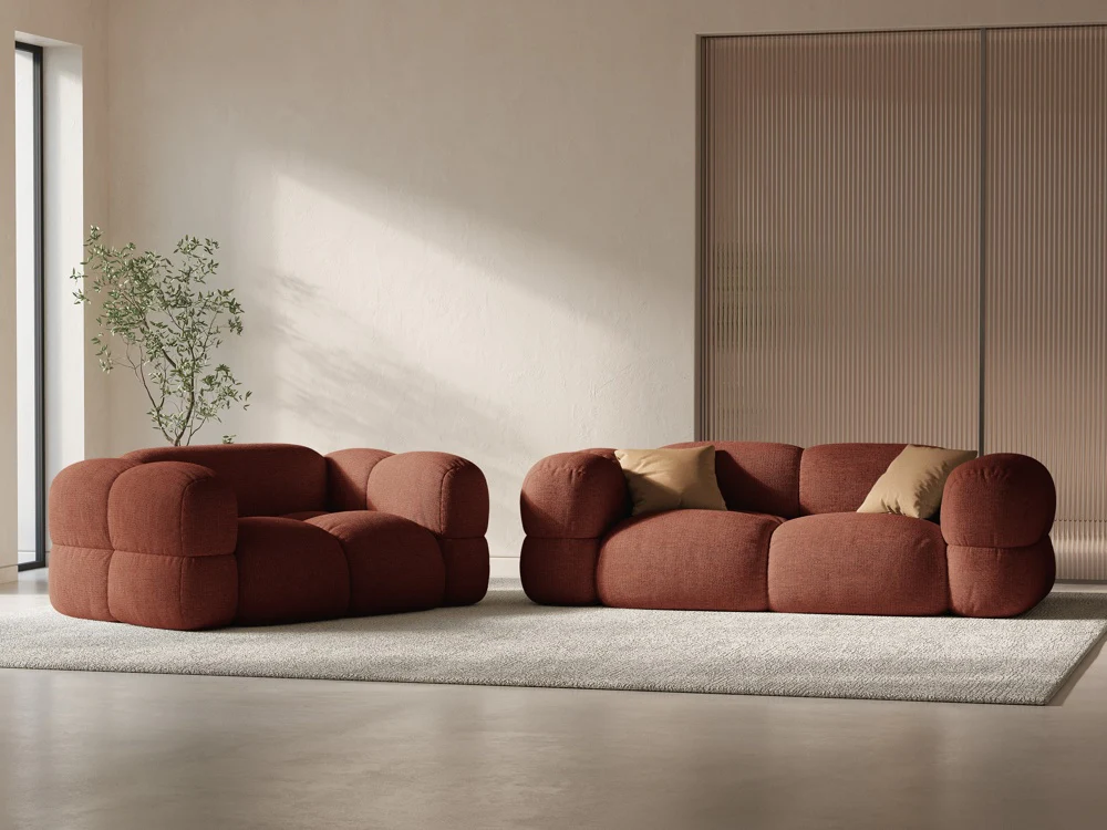 Sofa 2-osobowa LORETTO koralowy - Image 2