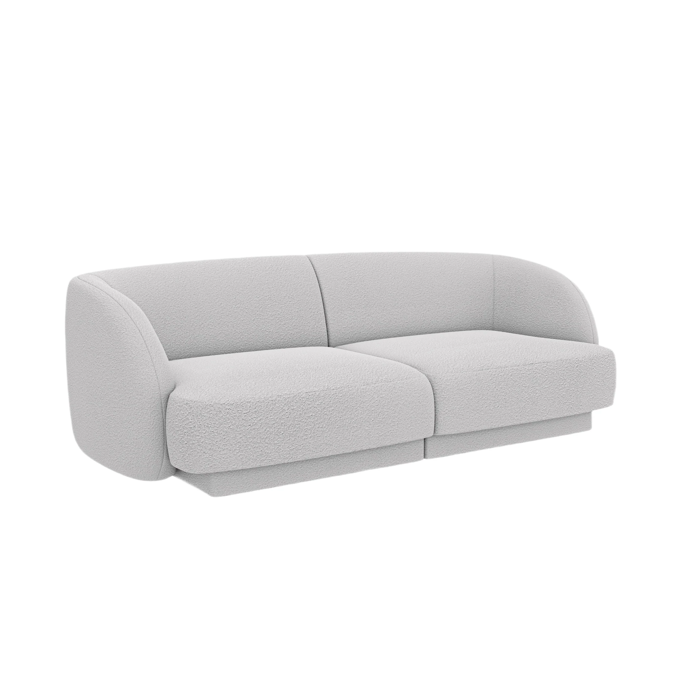 Sofa 2-osobowa MILEY jasnoszary boucle