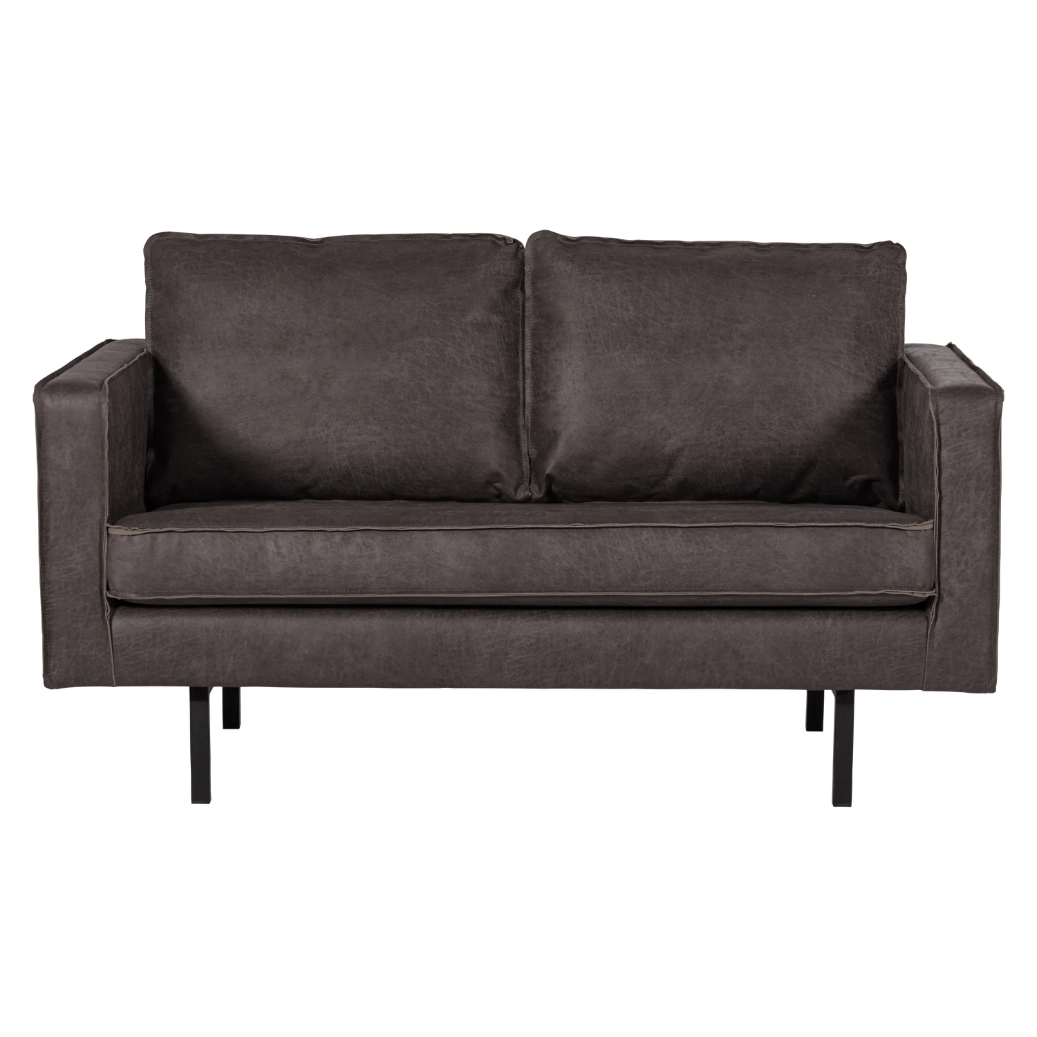 Sofa 2-osobowa RODEO czarna skóra ekologiczna - Image 3