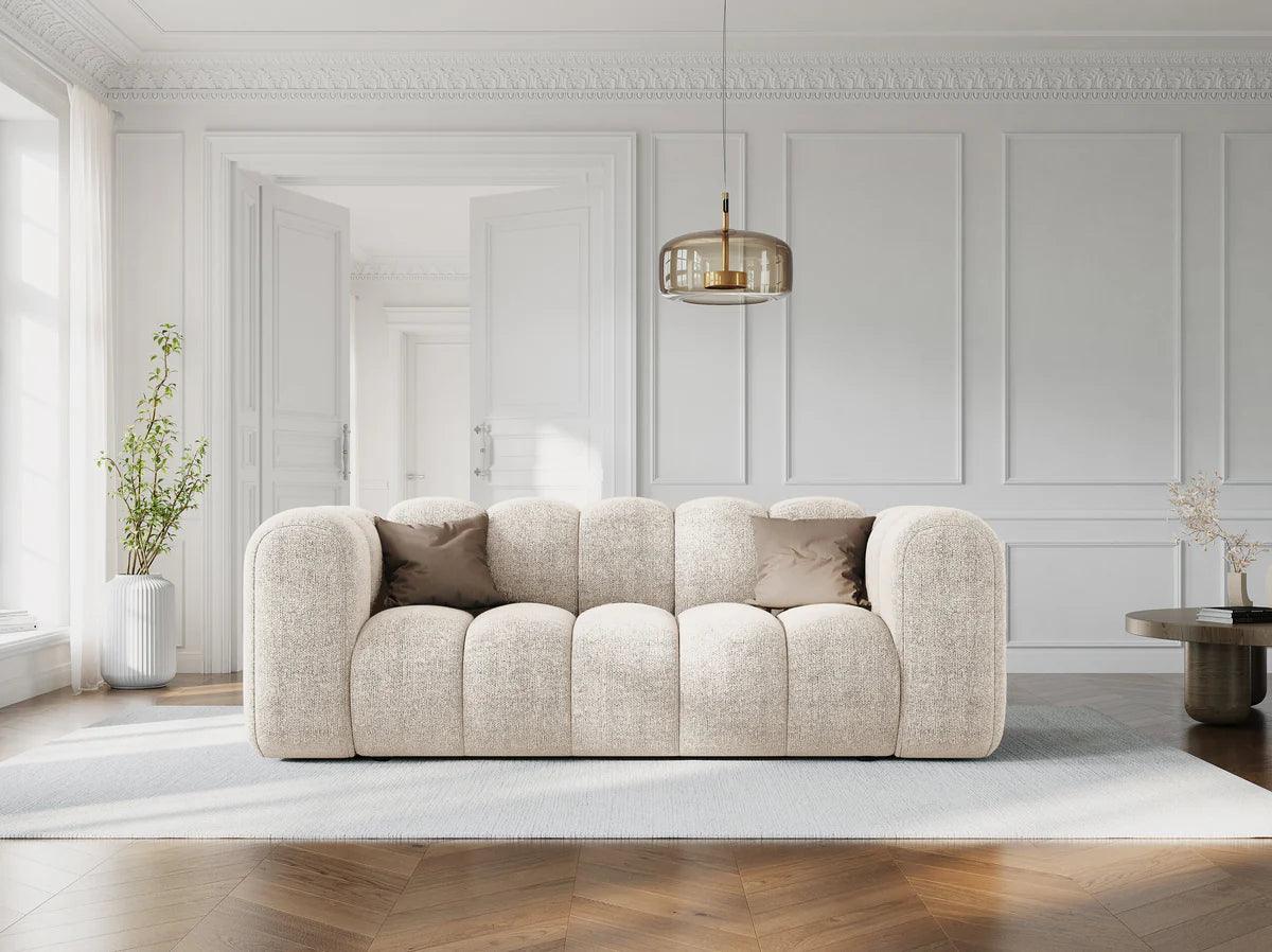Sofa aksamitna 2-osobowa LUPINE czarny - Image 2