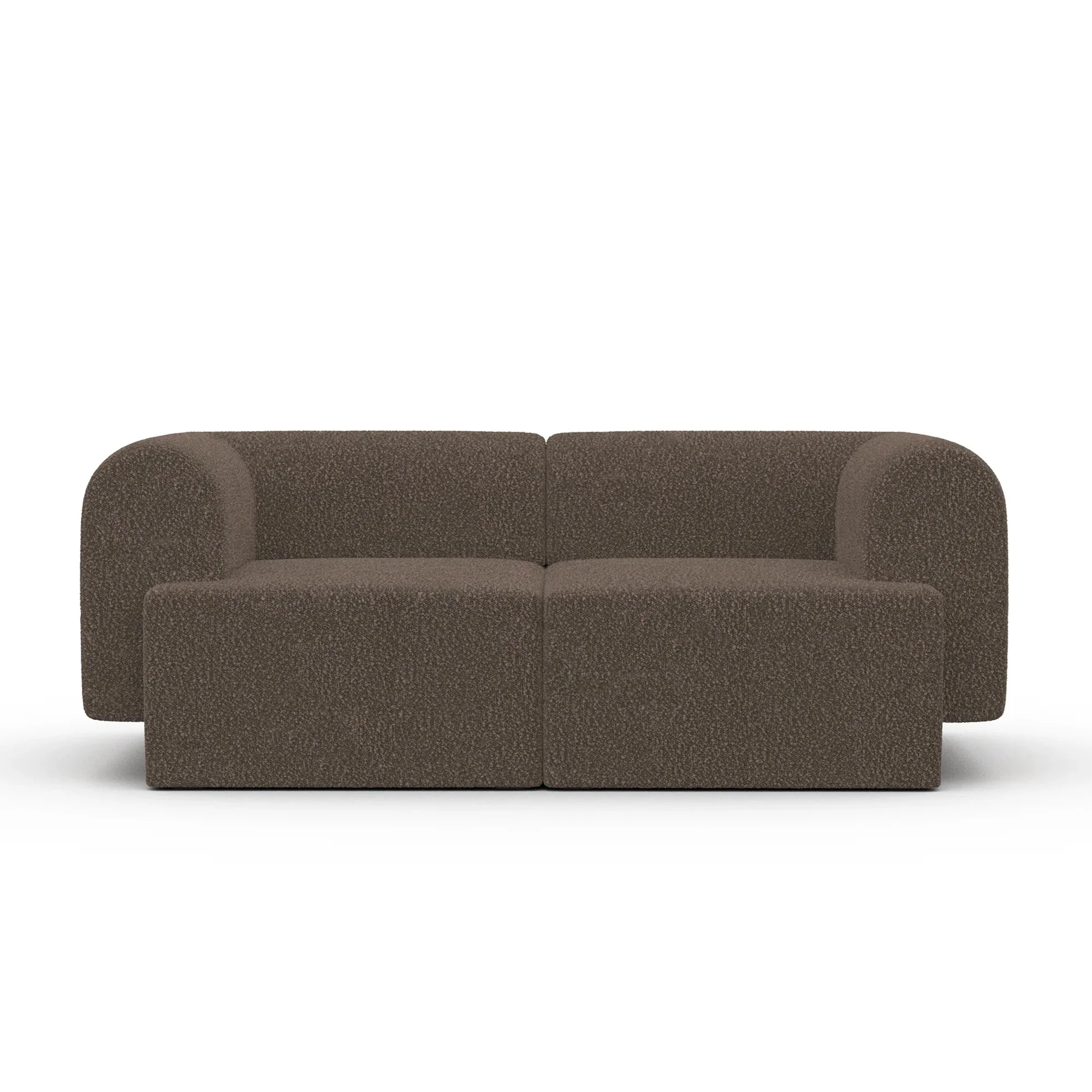 Sofa 2-osobowa TORI brązowy bouclé