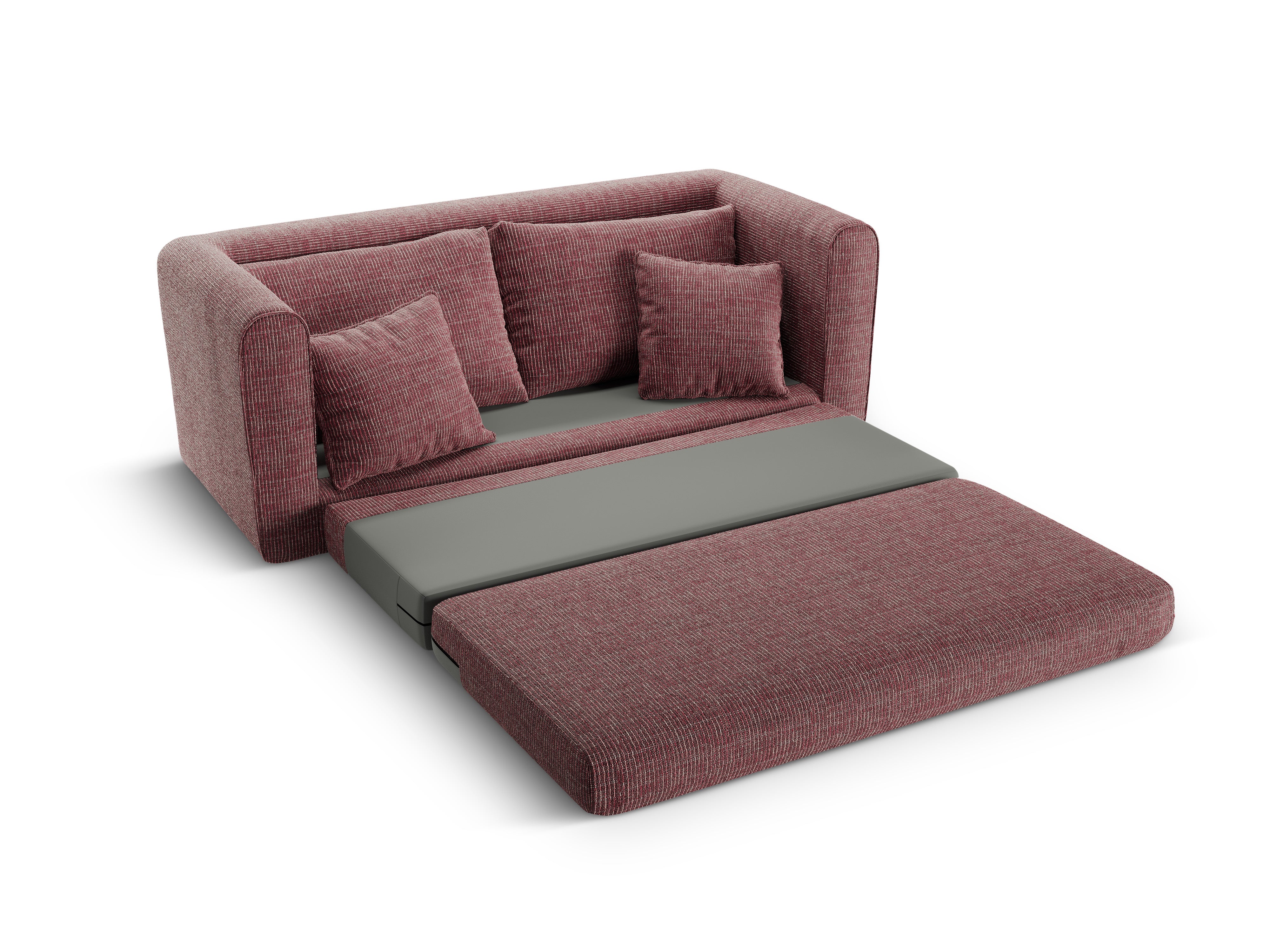 Sofa 2-osobowa z funkcją spania LIDO czerwony melanż - Image 6
