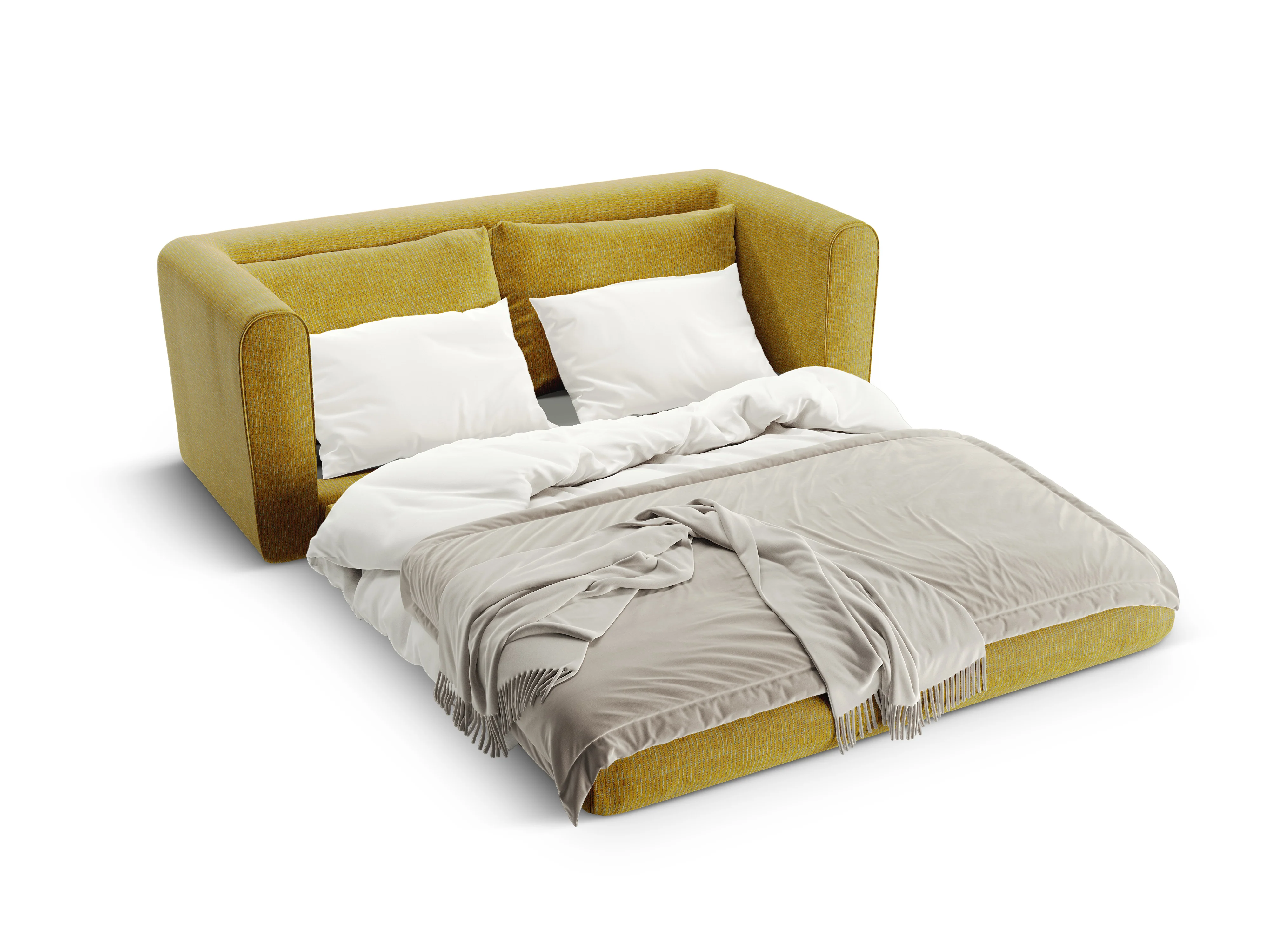 Sofa 2-osobowa z funkcją spania LIDO słonecznikowy melanż - Image 3