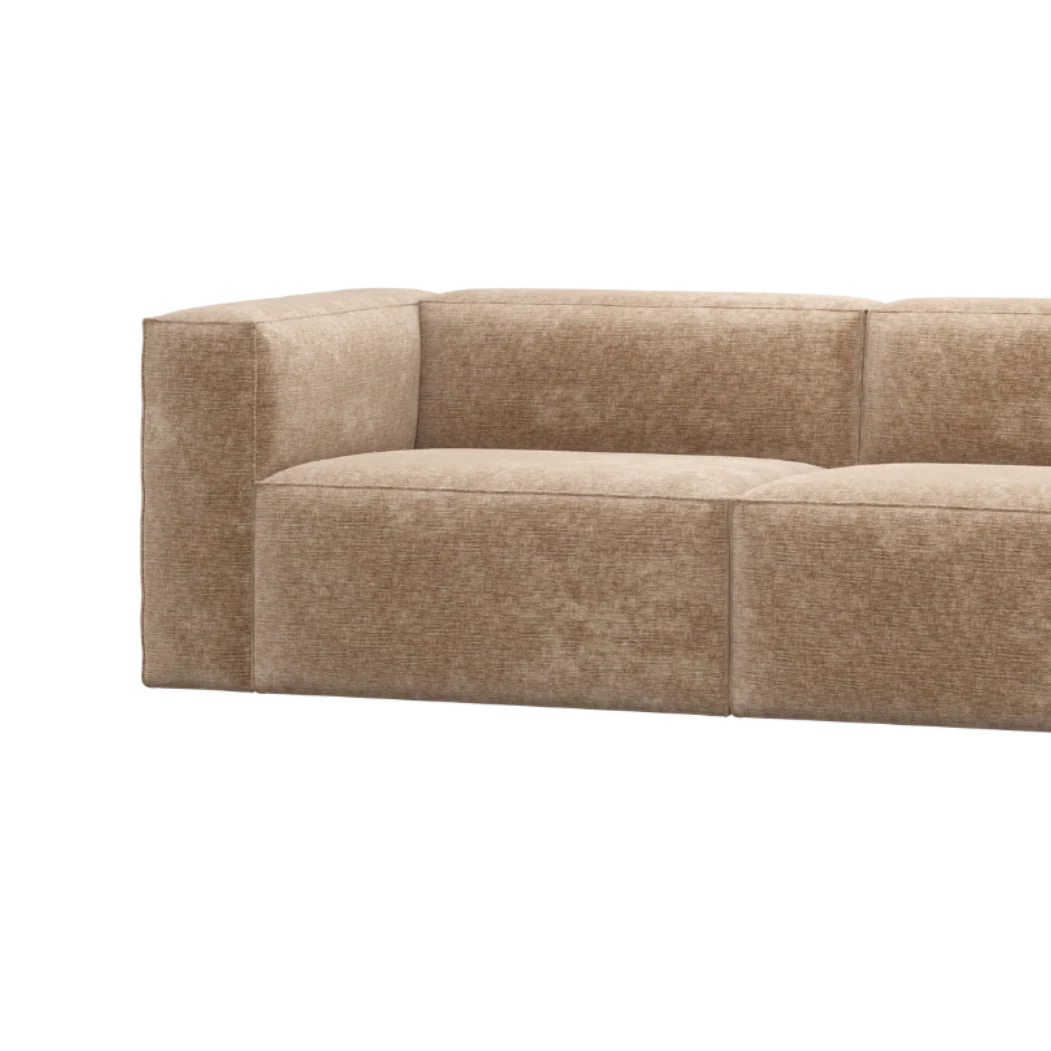 Sofa 3,5-osobowa BEAN blady różowy szenil - Image 2