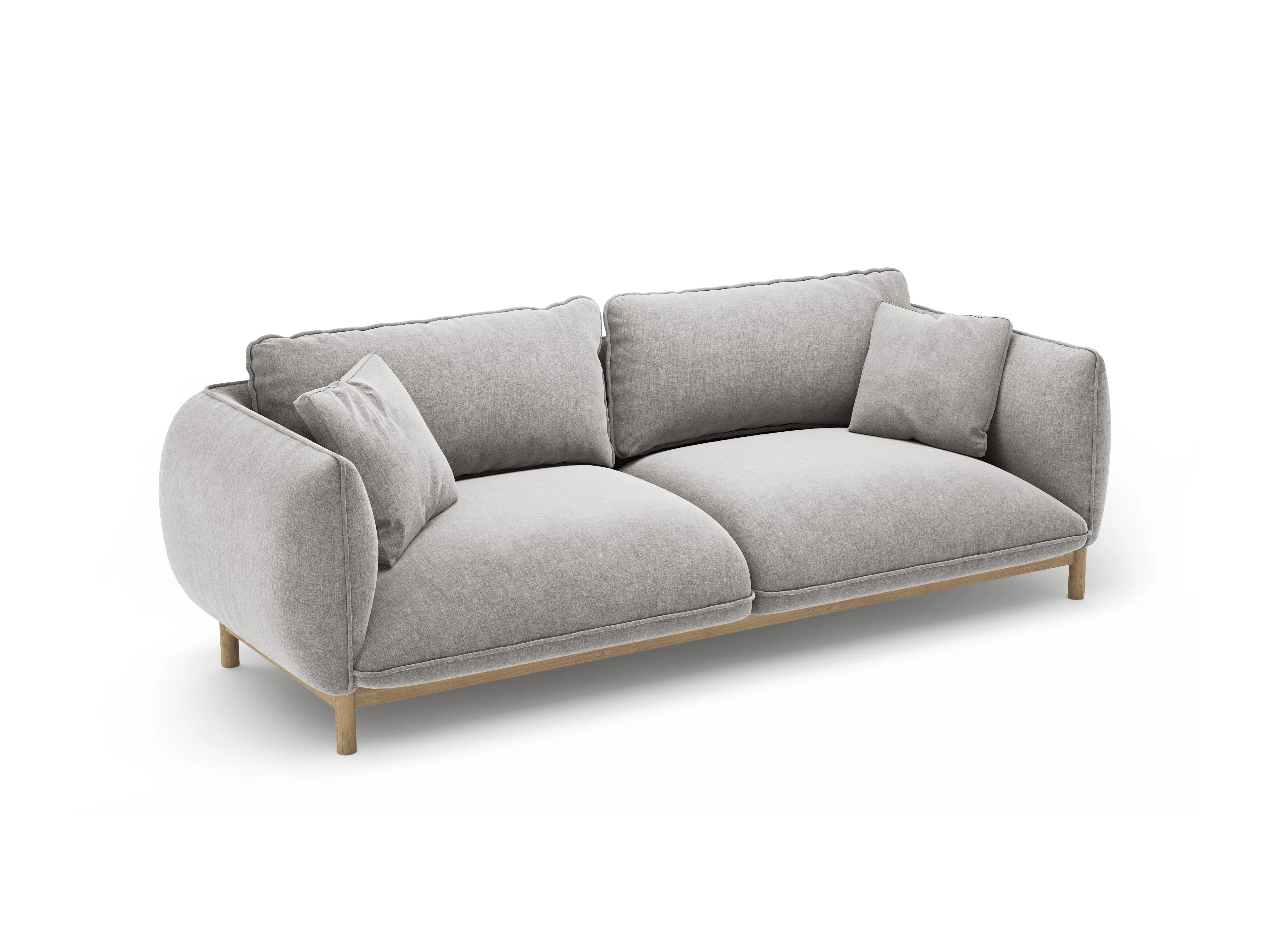 Sofa 3-osobowa ADA jasnoszary szenil - Image 3