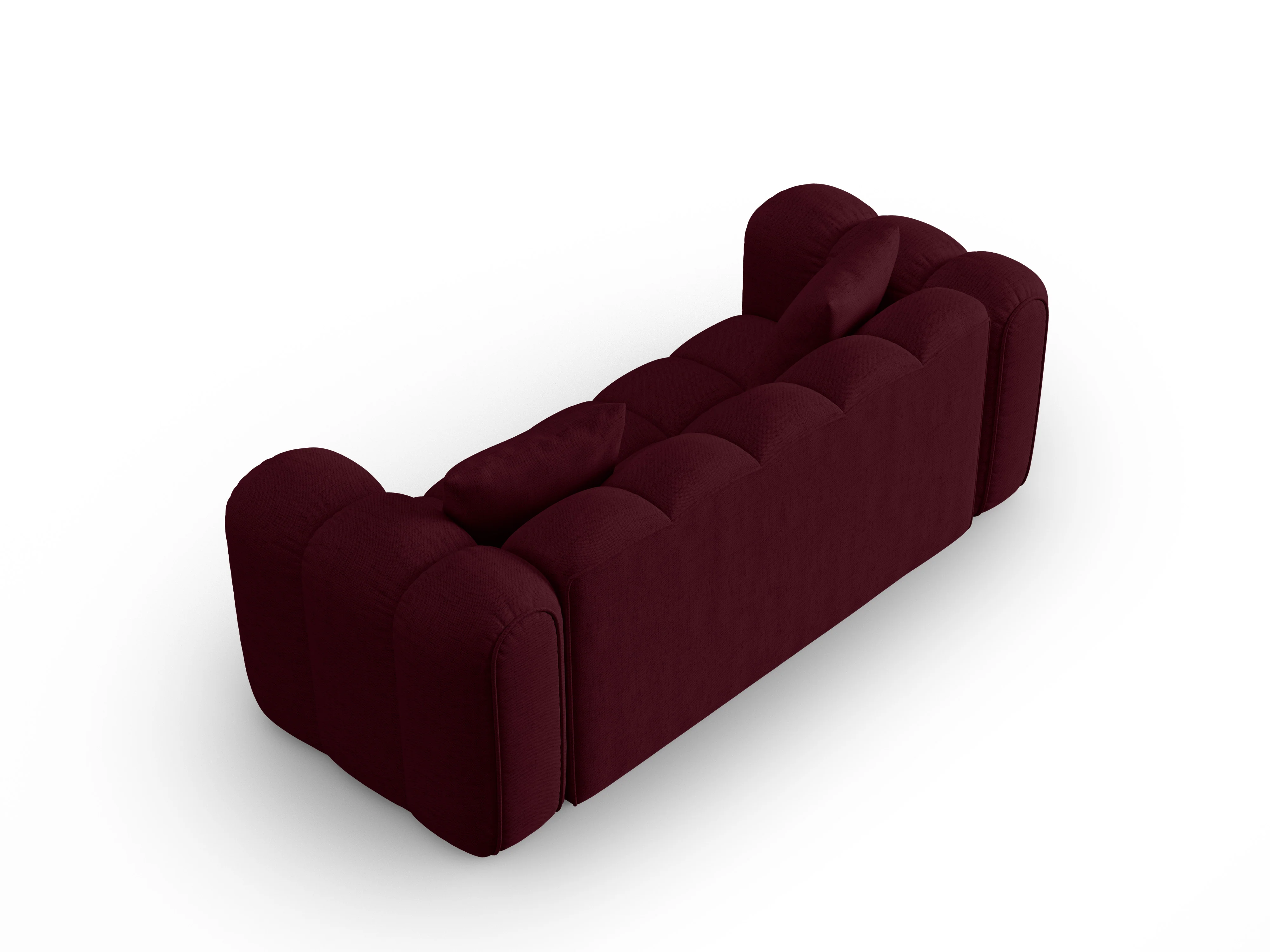 Sofa 3-osobowa ASTRO burgundowy szenil - Image 3