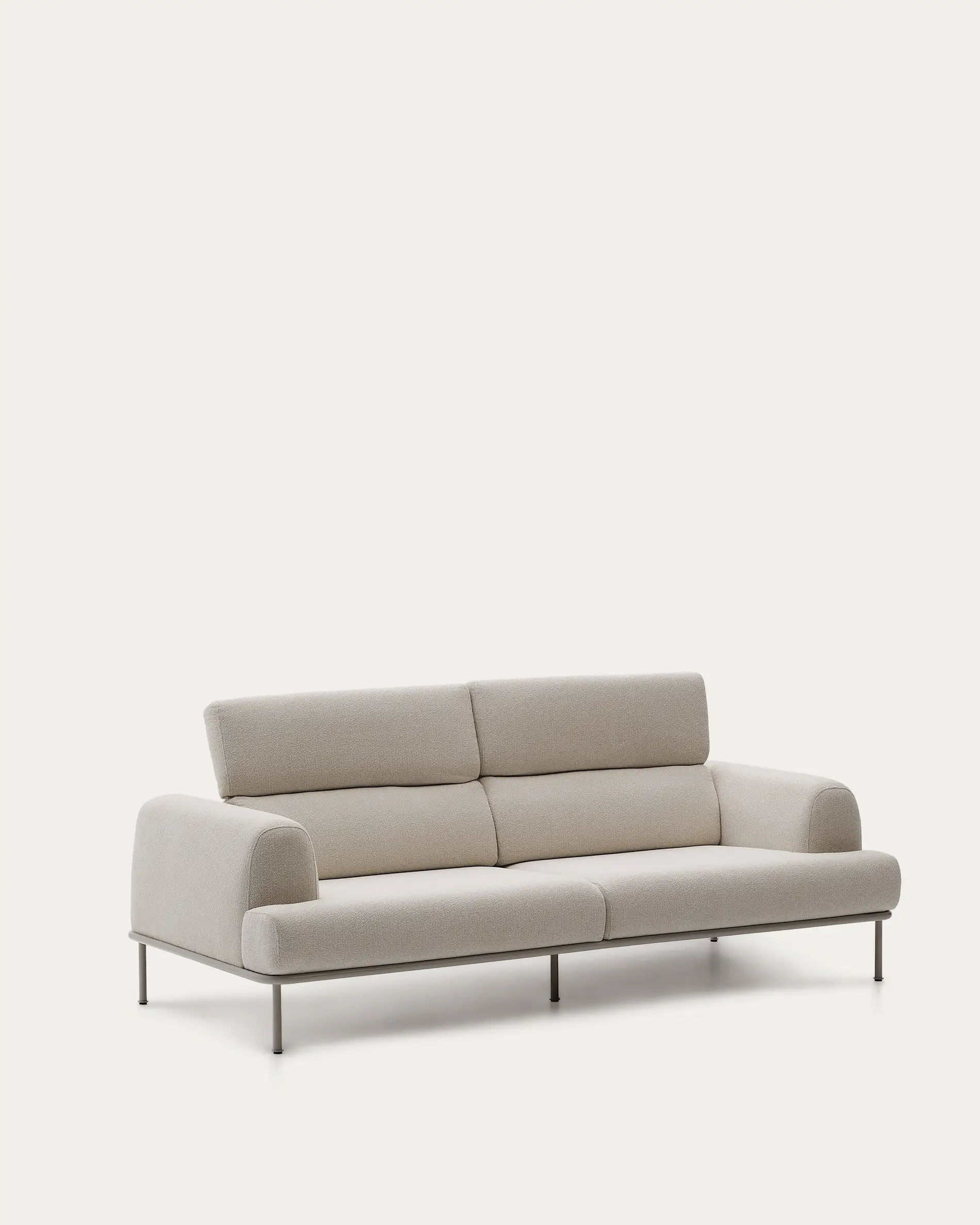 Sofa 3-osobowa AURUM ecru szenil z beżową podstawą - Image 7