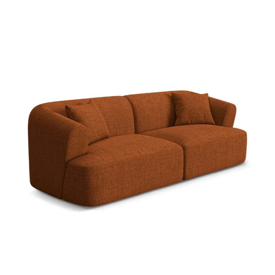 Sofa 3-osobowa CAMPI ceglany szenil