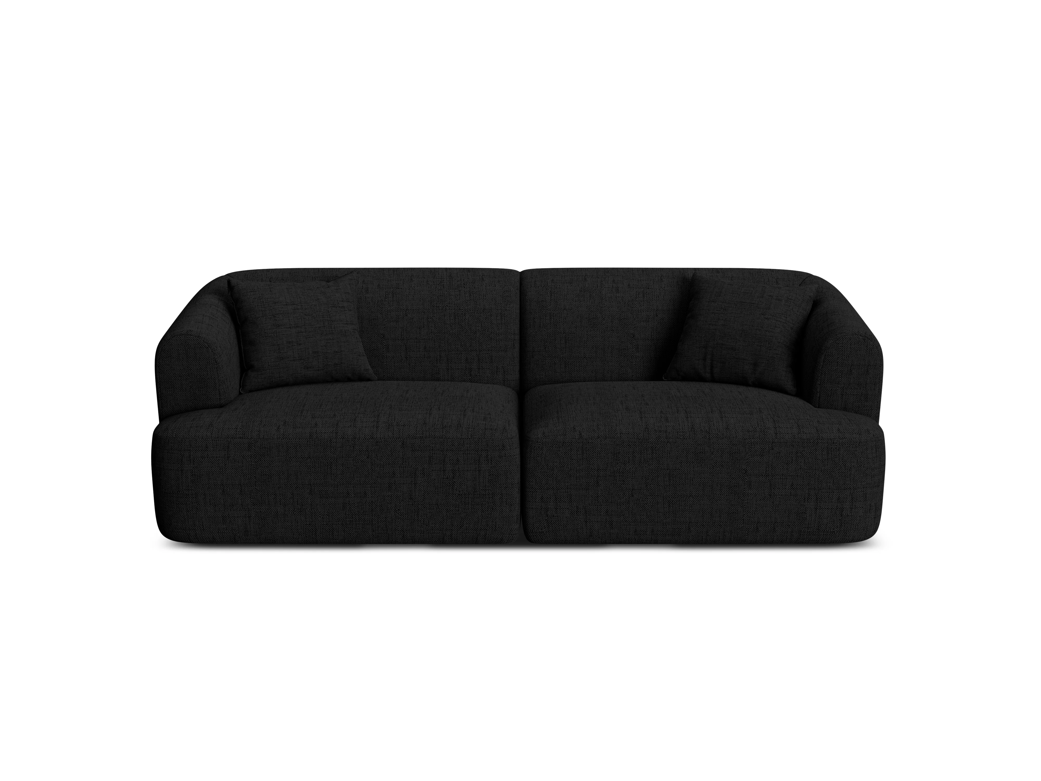 Sofa 3-osobowa CAMPI czarny szenil - Image 3