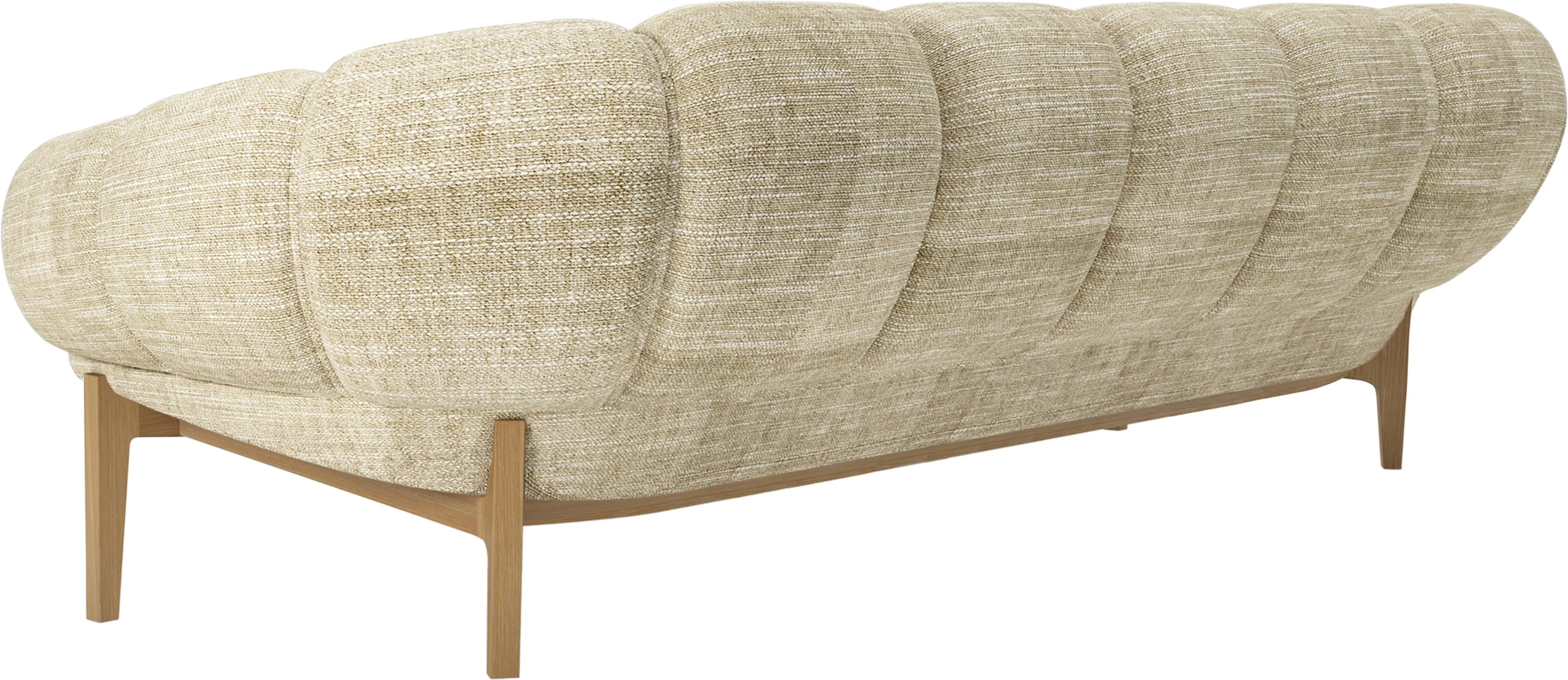 Sofa 3-osobowa CROISSANT tapicerowana z dębową podstawą - Image 4