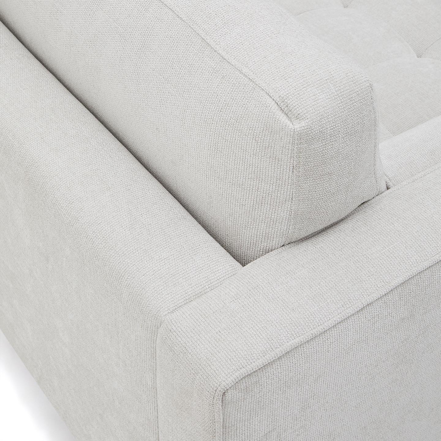 Sofa 3-osobowa DEBRA perłowy szenil z wenge podstawą - Image 7
