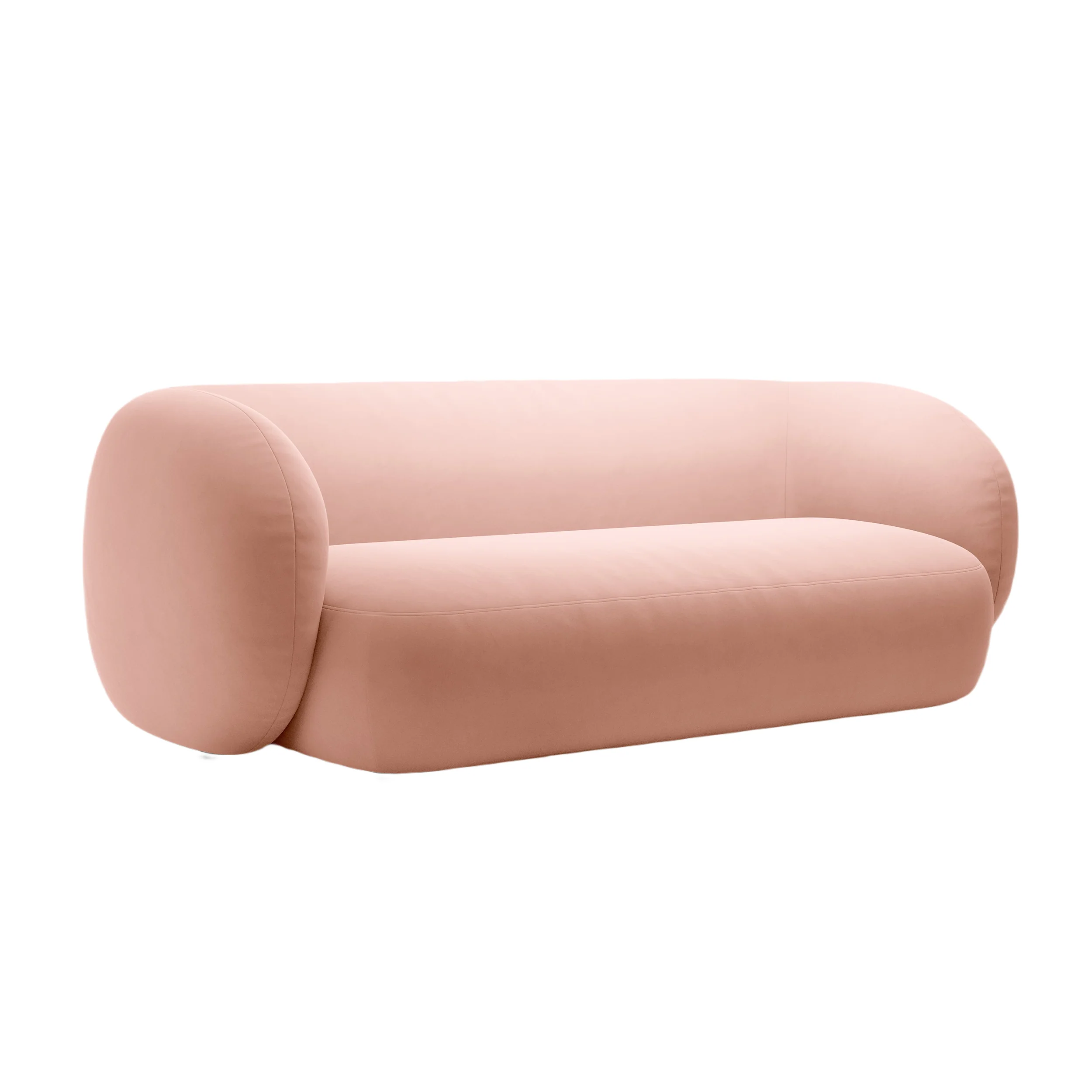 Sofa aksamitna 3-osobowa KATE różowy