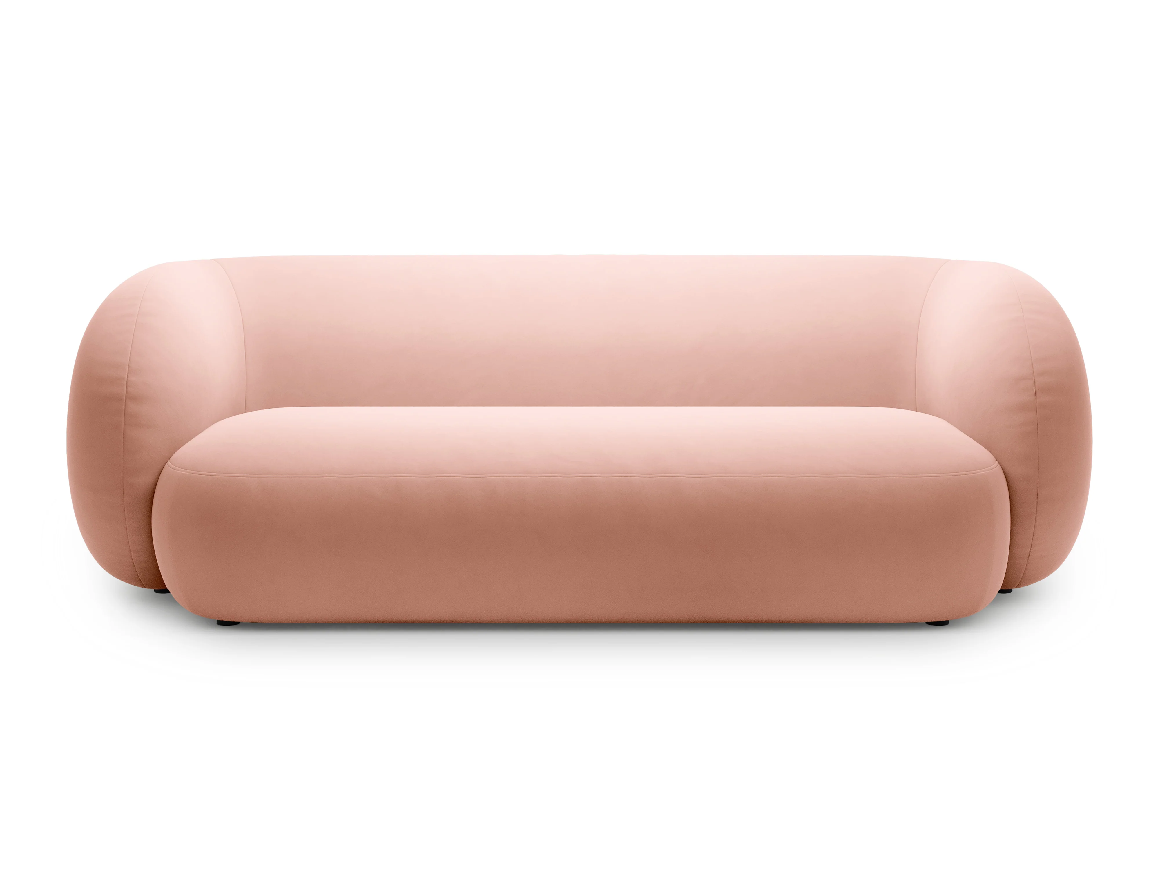 Sofa aksamitna 3-osobowa KATE różowy - Image 2