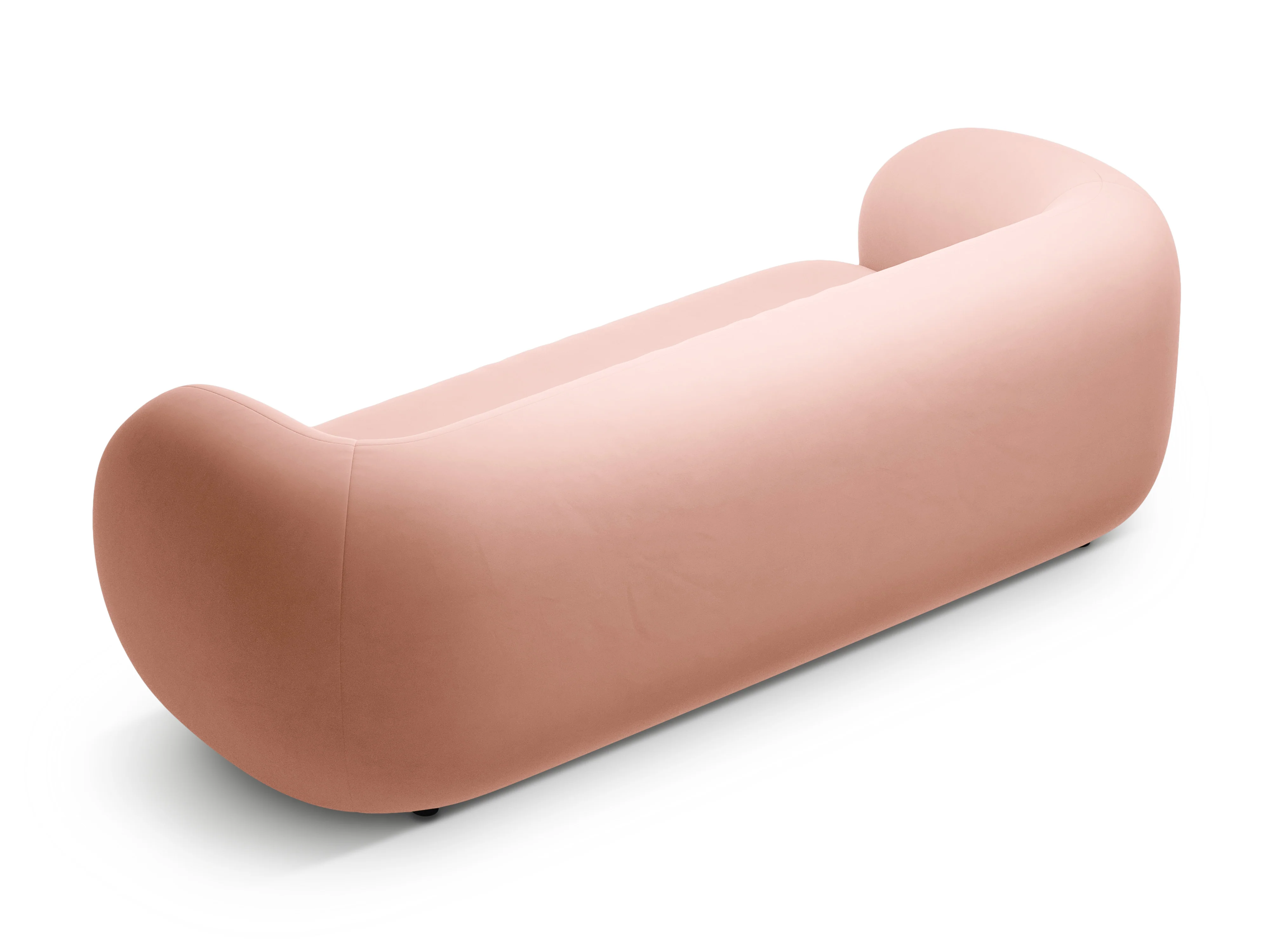 Sofa aksamitna 3-osobowa KATE różowy - Image 3