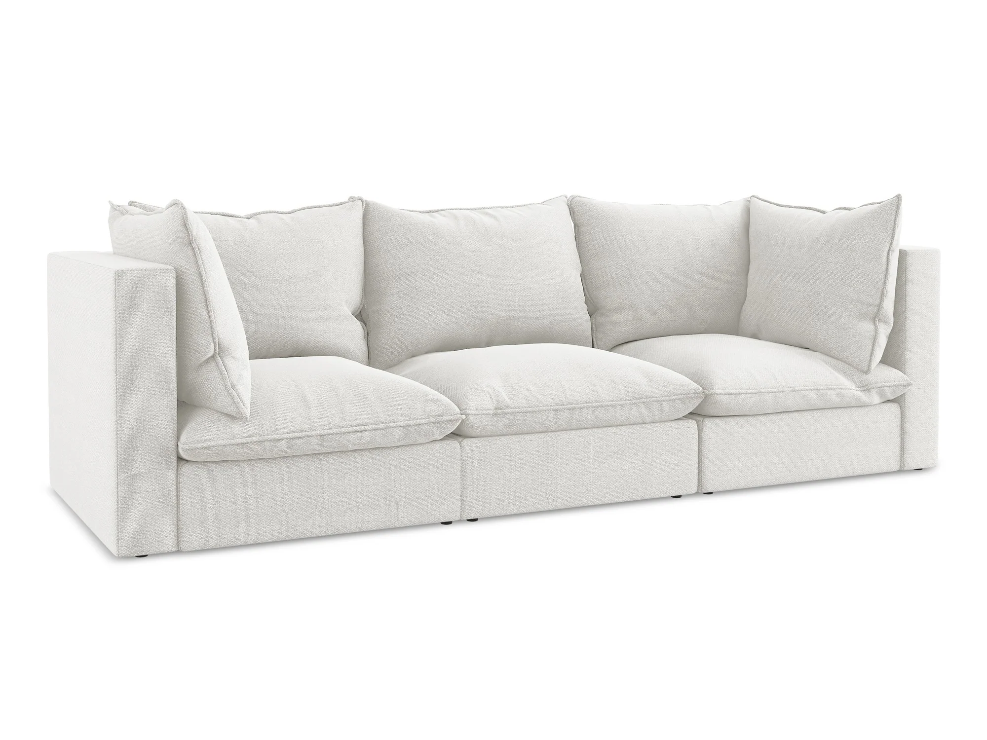 Sofa 3-osobowa MANAO biały boucle