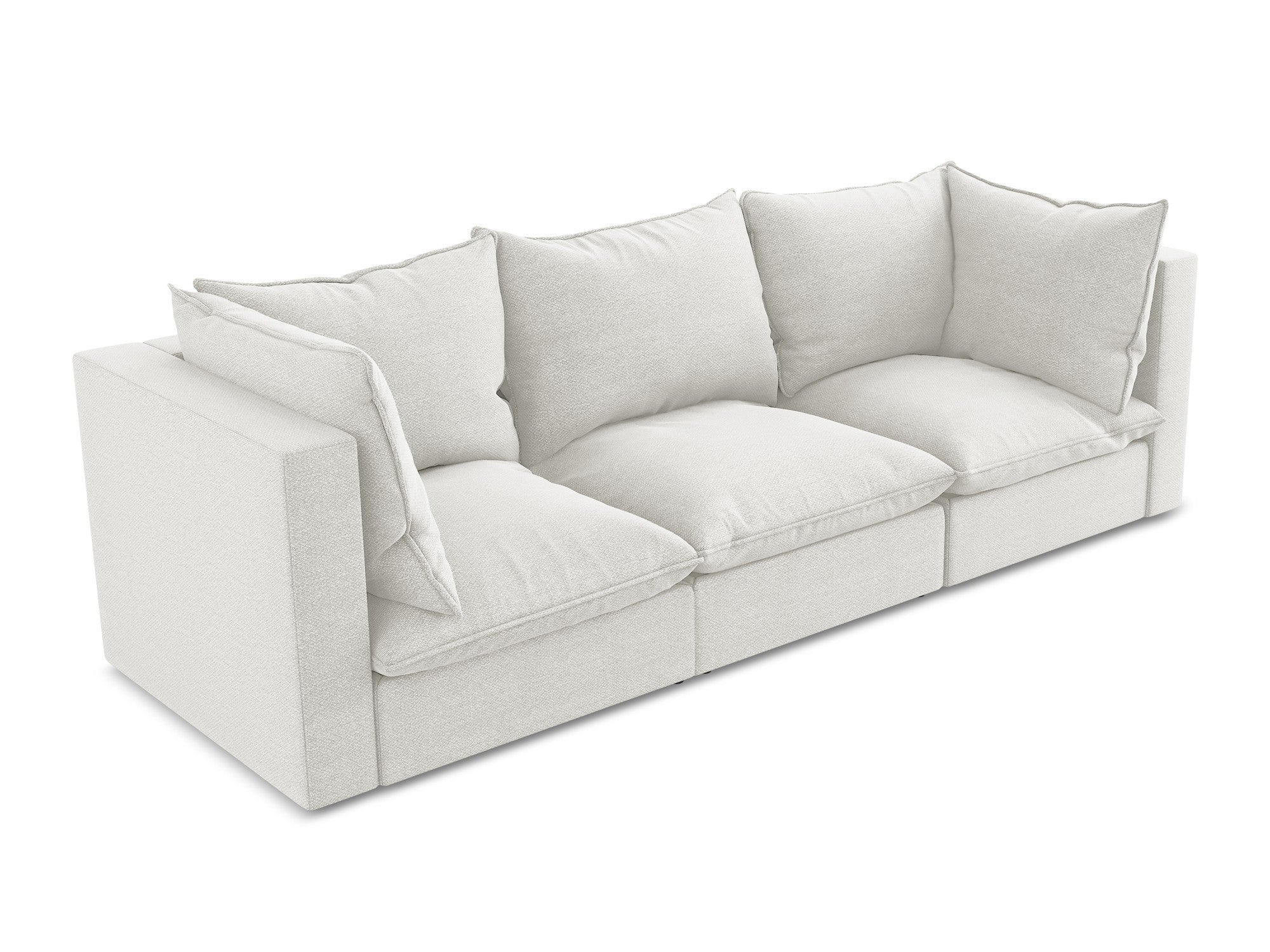 Sofa 3-osobowa MANAO biały boucle - Image 4