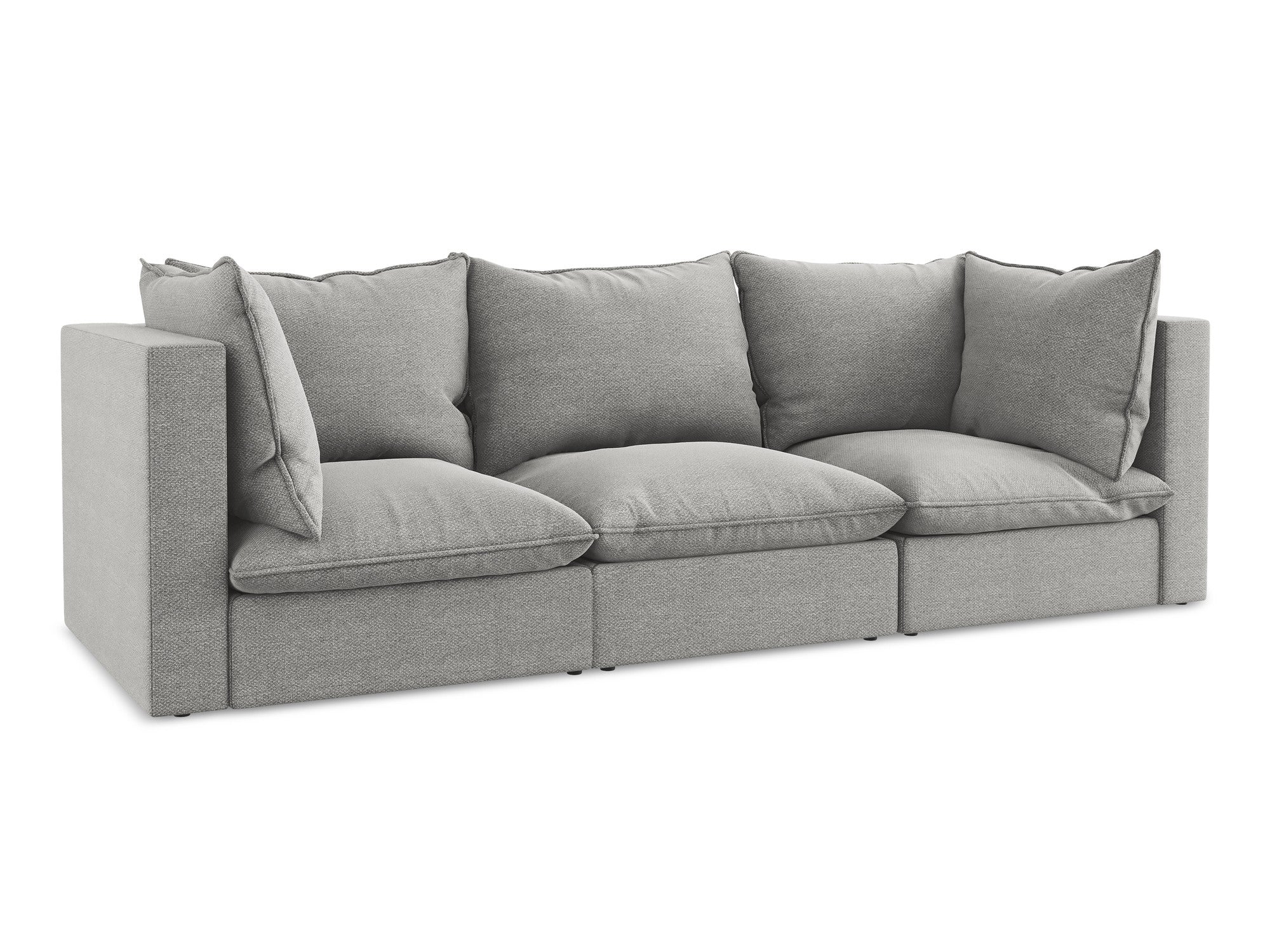 Sofa 3-osobowa MANAO jasnoszary boucle