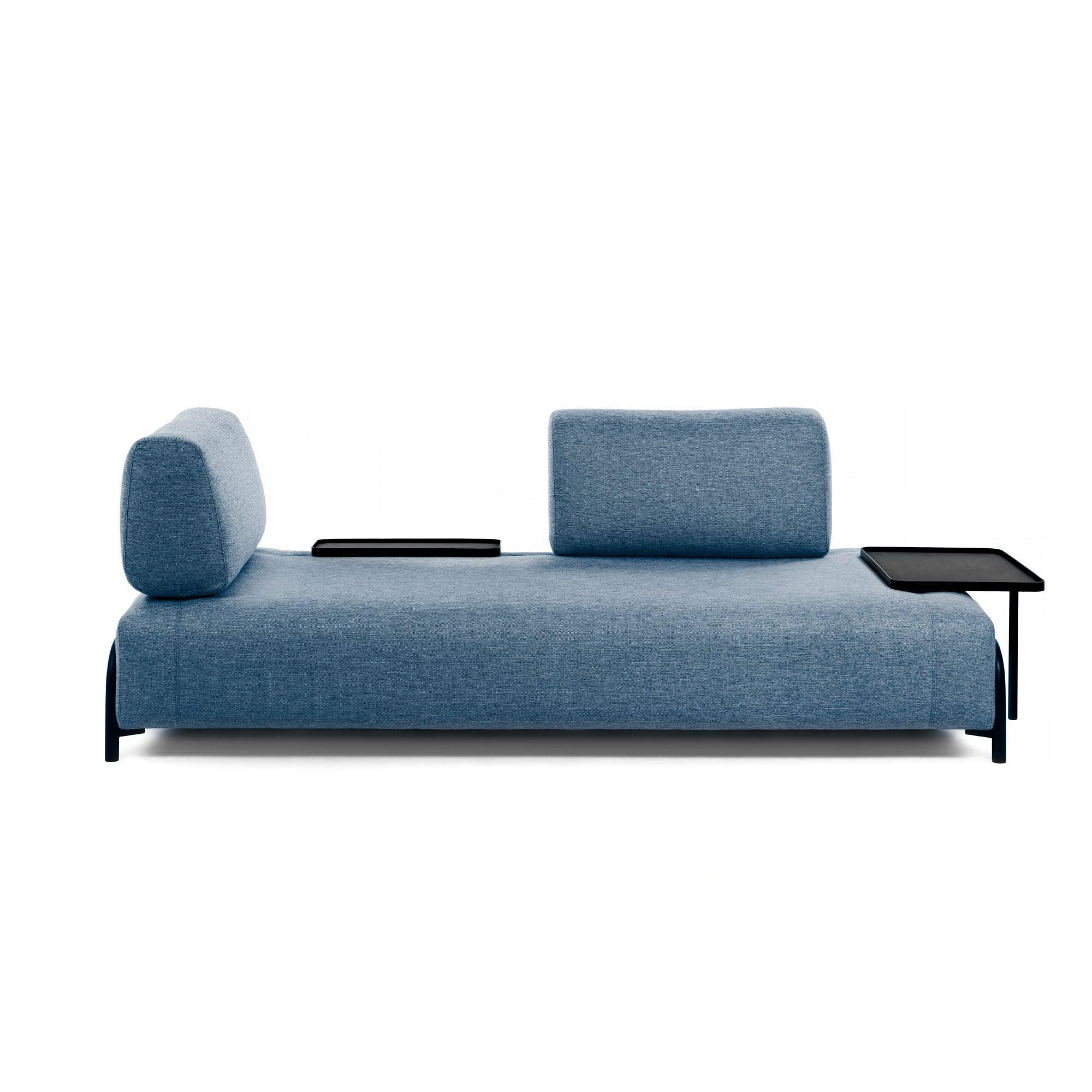 Sofa 3-osobowa modułowa z małą tacką COMPO niebieski - Image 3