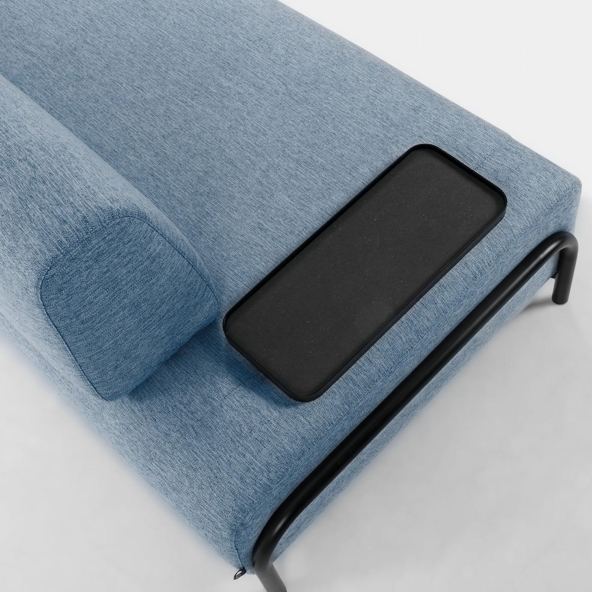 Sofa 3-osobowa modułowa z małą tacką COMPO niebieski - Image 6