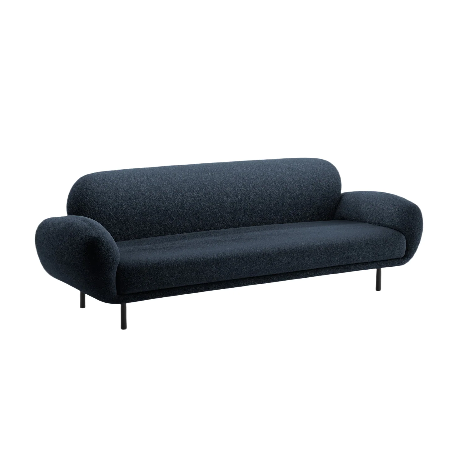 Sofa 3-osobowa POPPY granatowy boucle