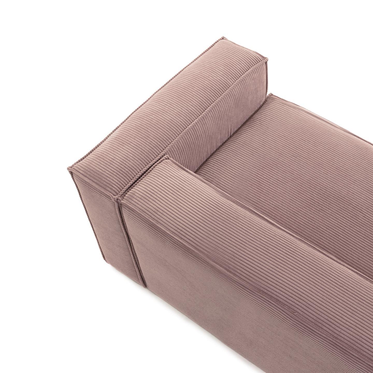 Sofa 3-osobowa BLOK jasnoróżowy sztruks - Image 9