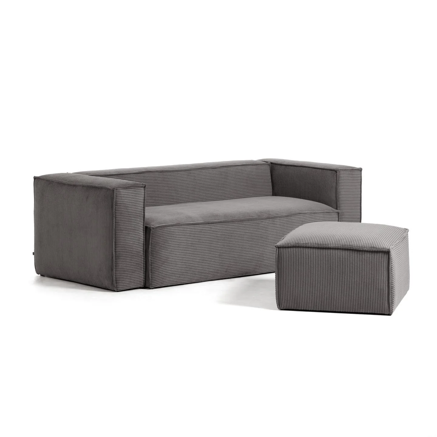 Sofa 3-osobowa BLOK szary sztruks - Image 2