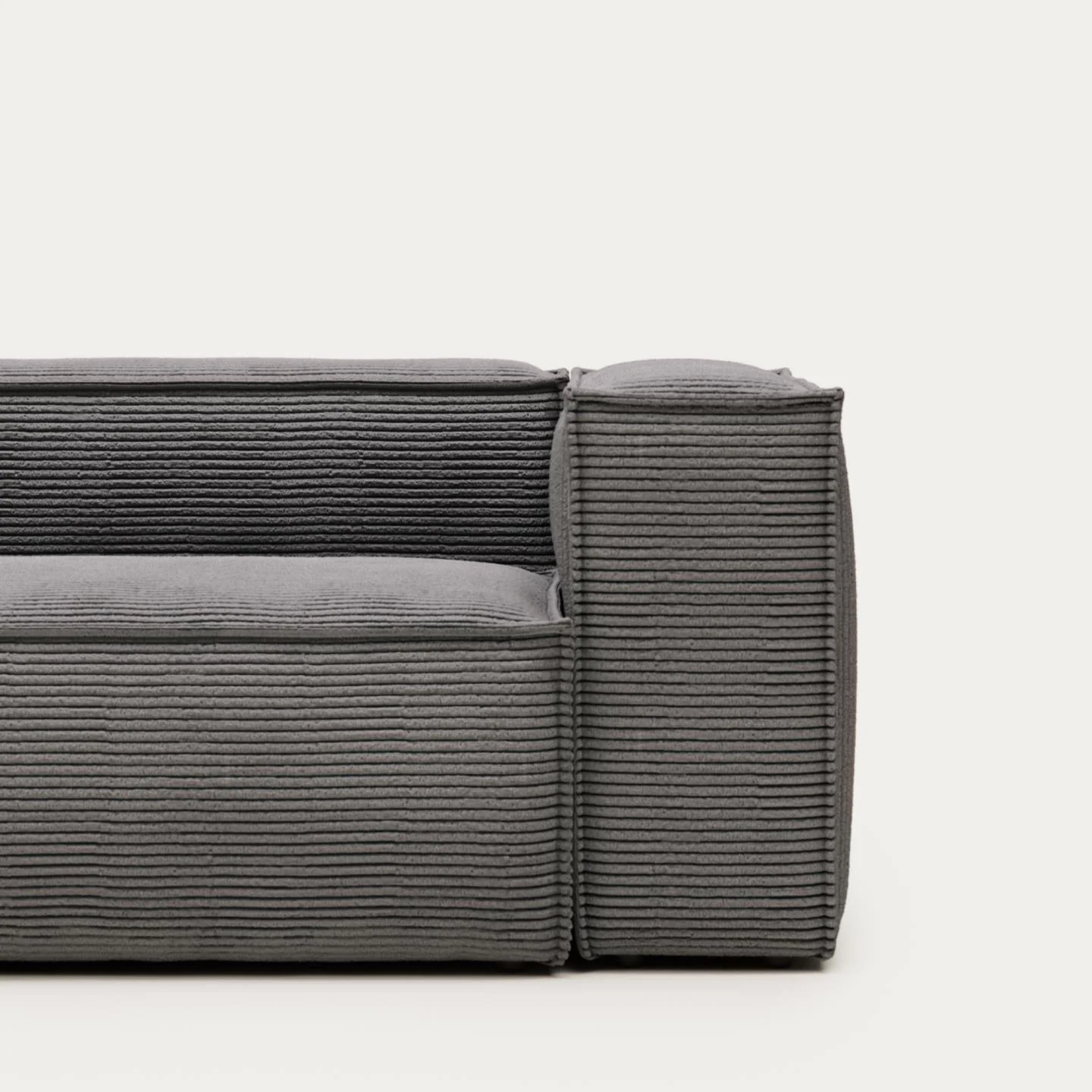 Sofa 3-osobowa BLOK szary sztruks - Image 5