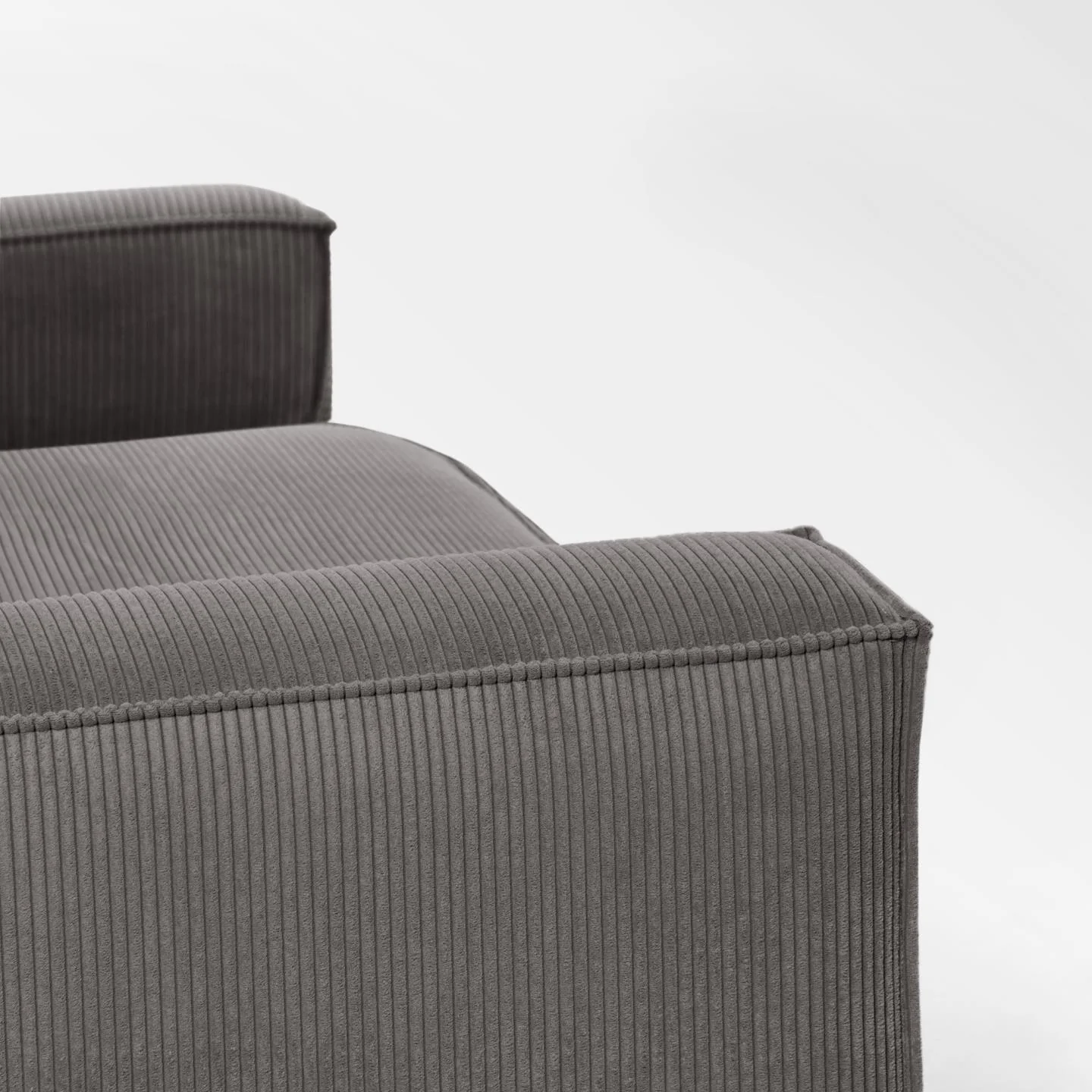 Sofa 3-osobowa BLOK szary sztruks - Image 7