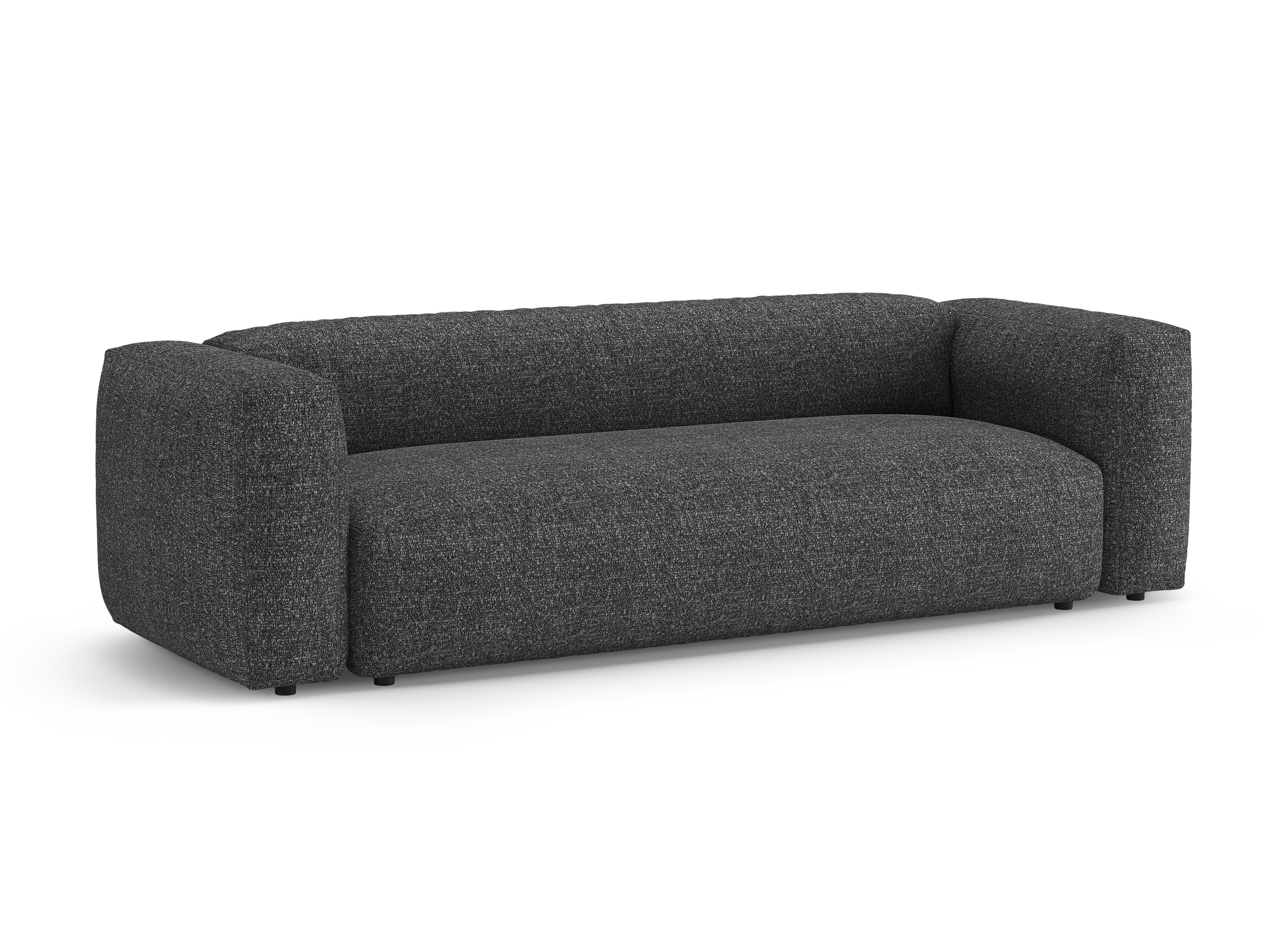 Sofa 3-osobowa z funkcją spania MARTINA antracytowy boucle
