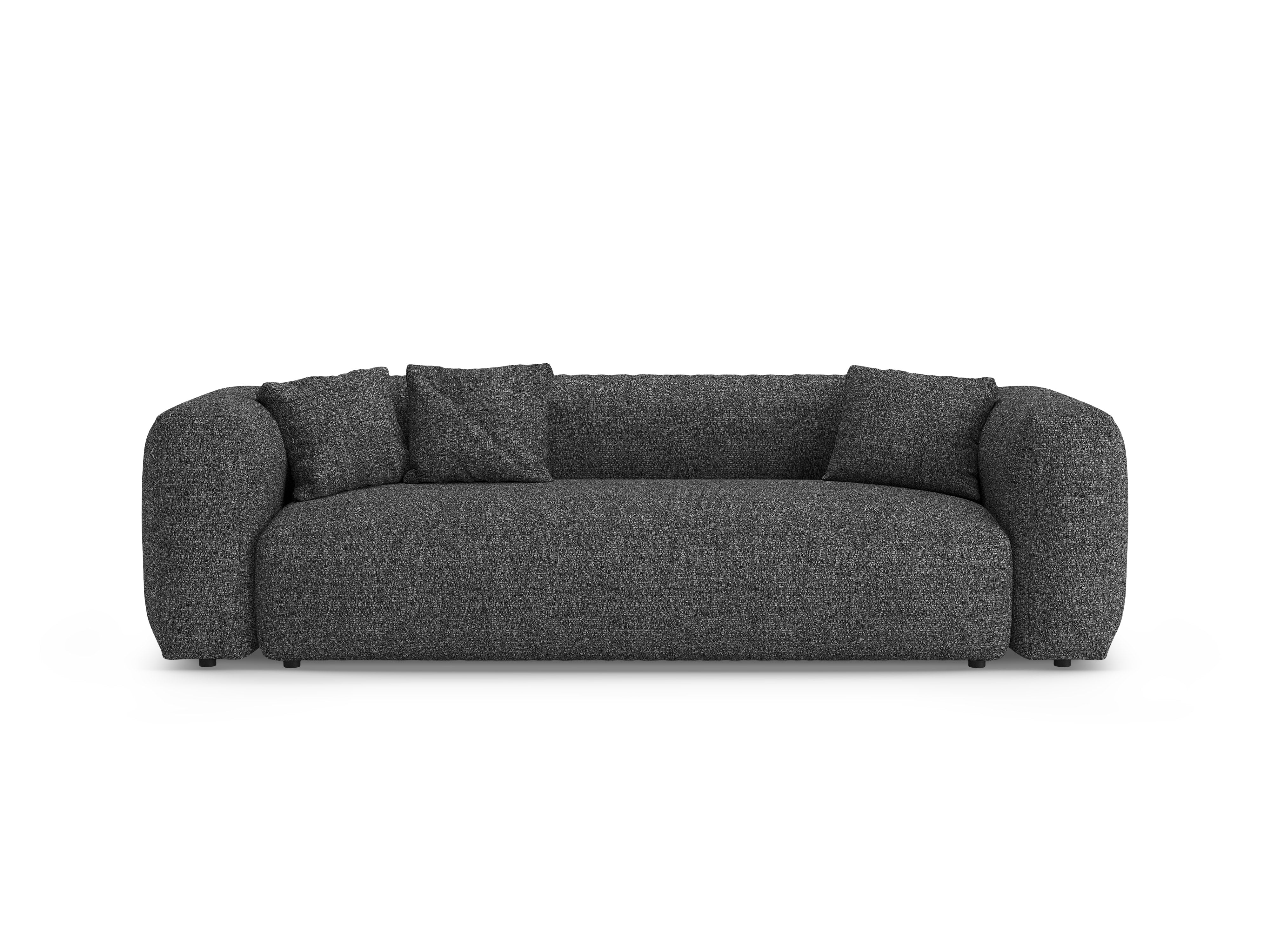 Sofa 3-osobowa z funkcją spania MARTINA antracytowy boucle - Image 4