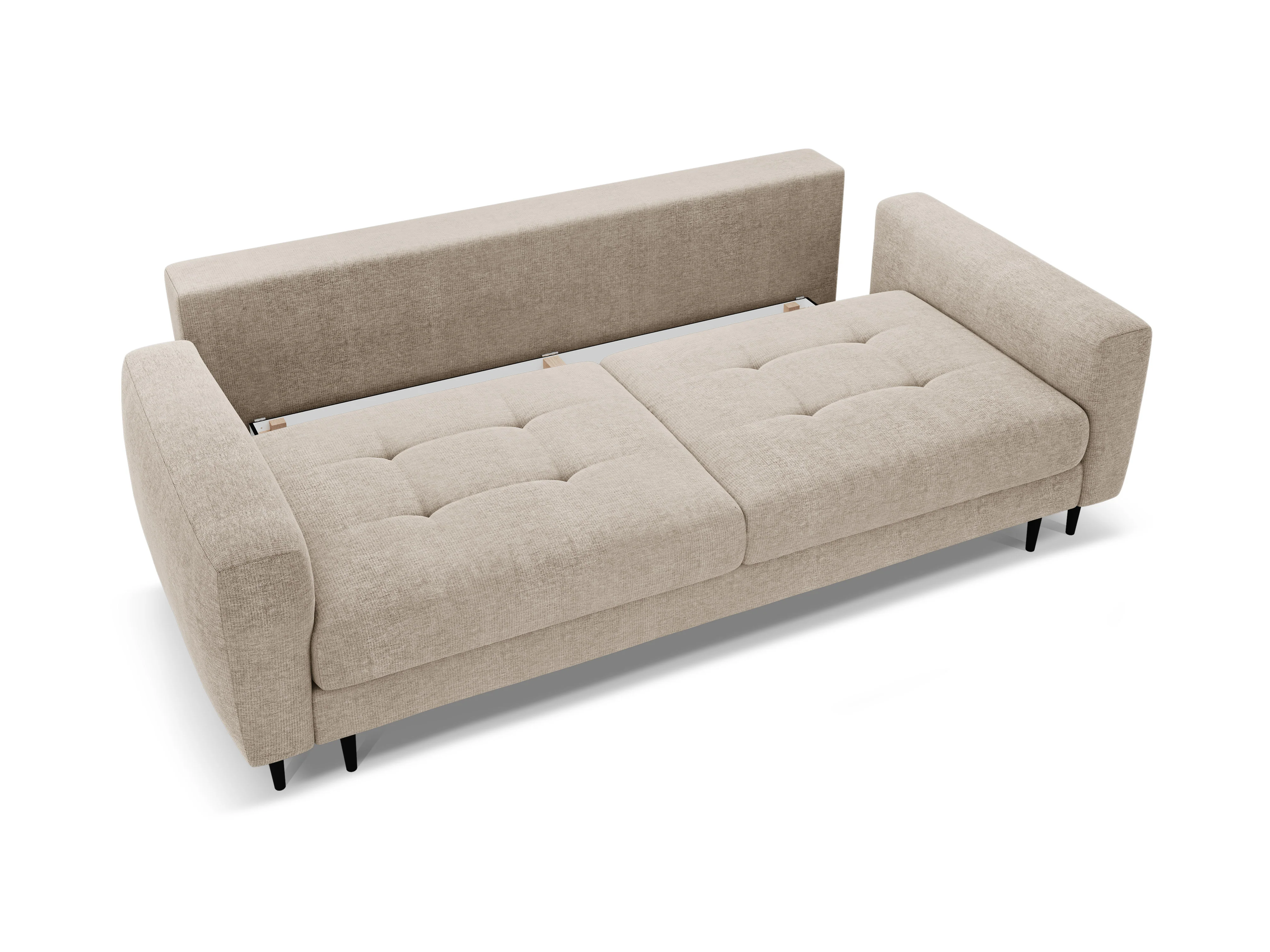 Sofa 3-osobowa z funkcją spania BEMY beżowy - Image 3