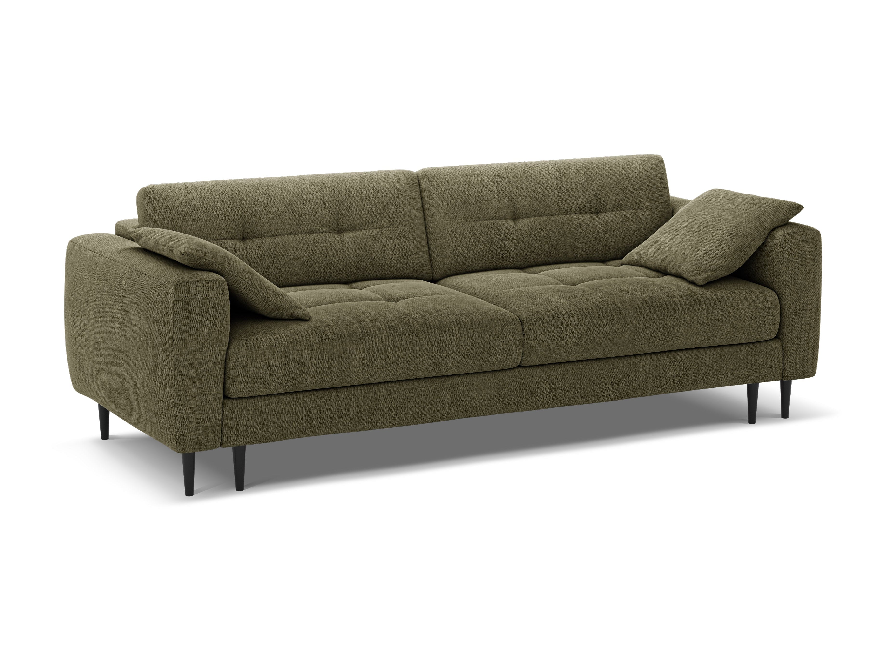 Sofa 3-osobowa z funkcją spania BEMY oliwkowy