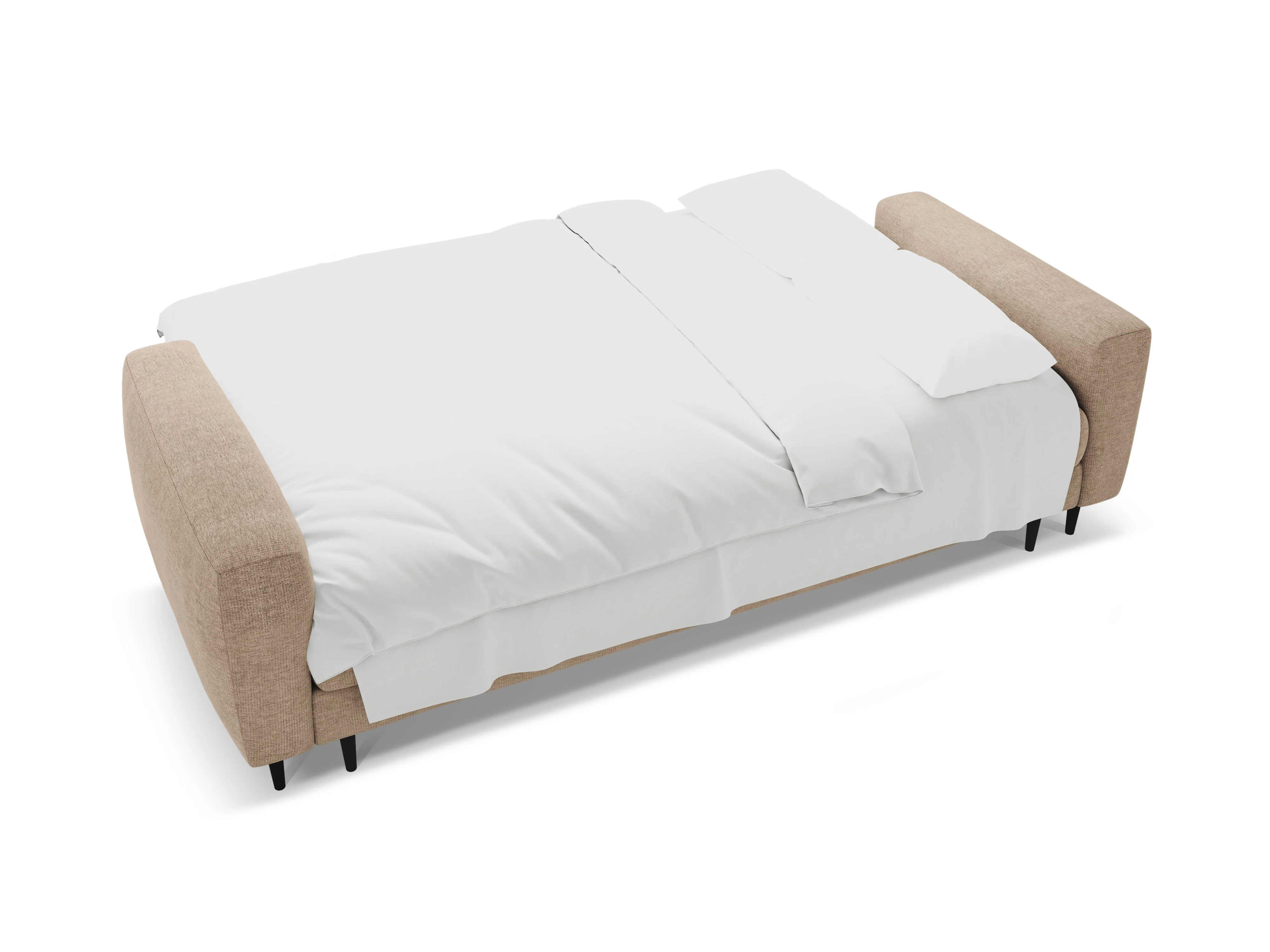 Sofa 3-osobowa z funkcją spania BEMY piaskowy - Image 5