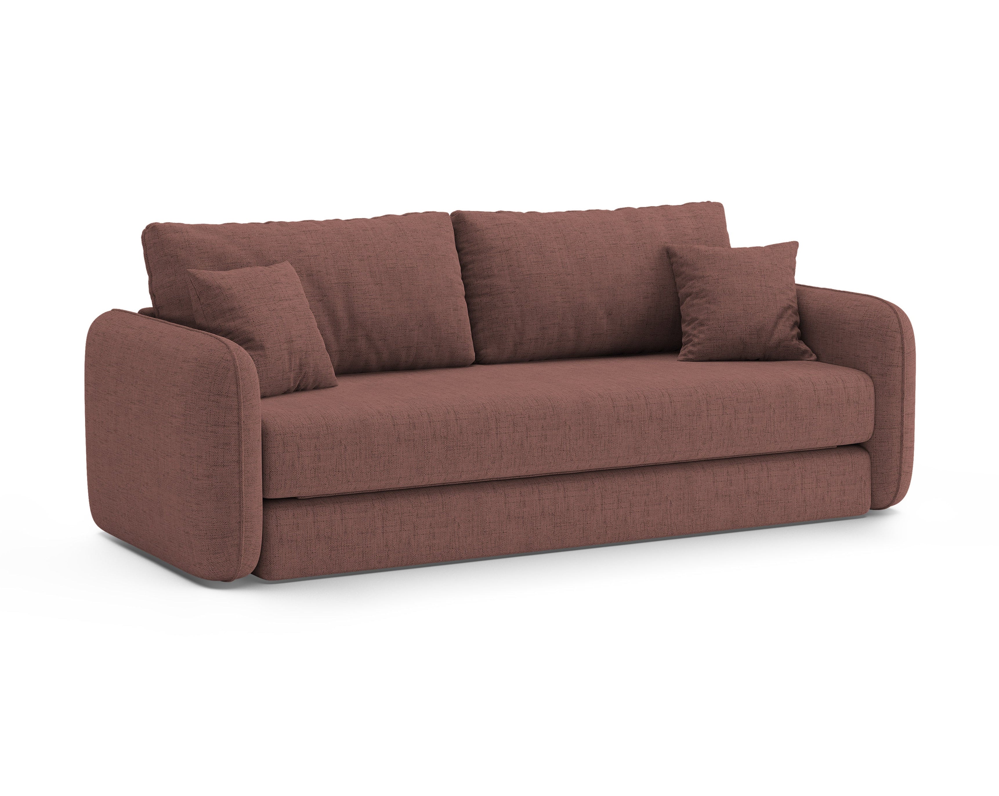 Sofa 3-osobowa z funkcją spania DORMI ciemny różowy