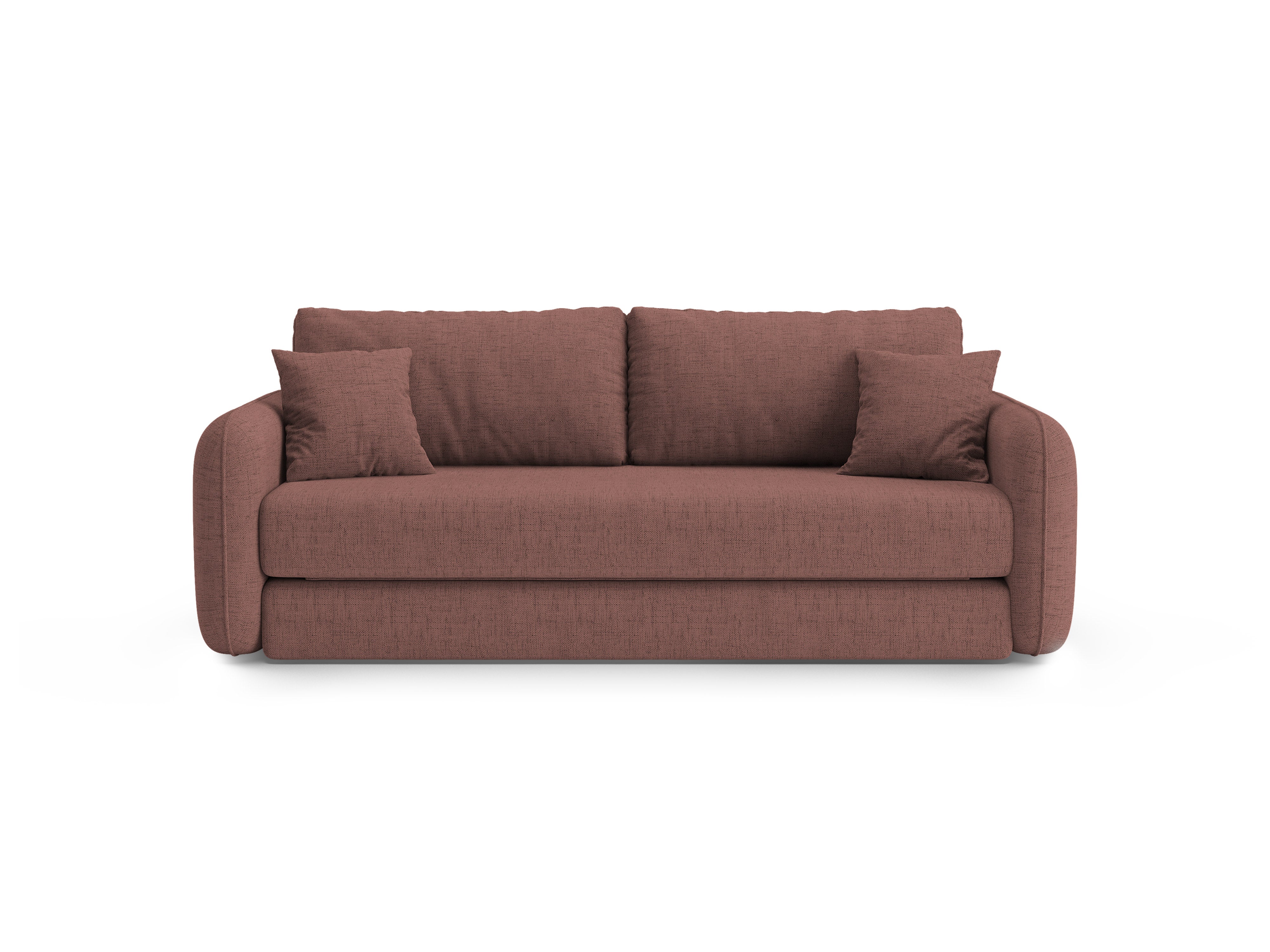Sofa 3-osobowa z funkcją spania DORMI ciemny różowy - Image 4