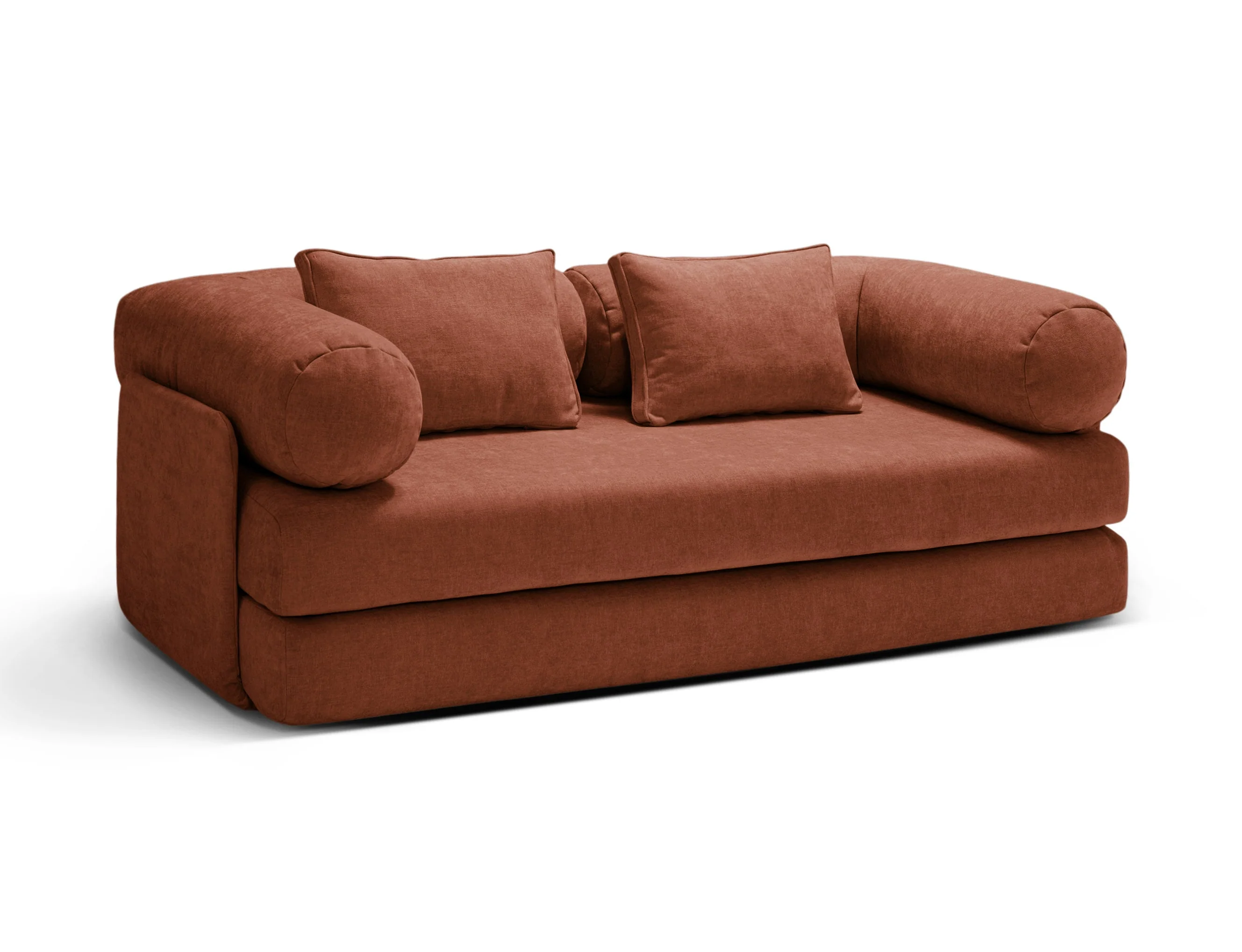 Sofa 3-osobowa z funkcją spania DREAMY ceglany