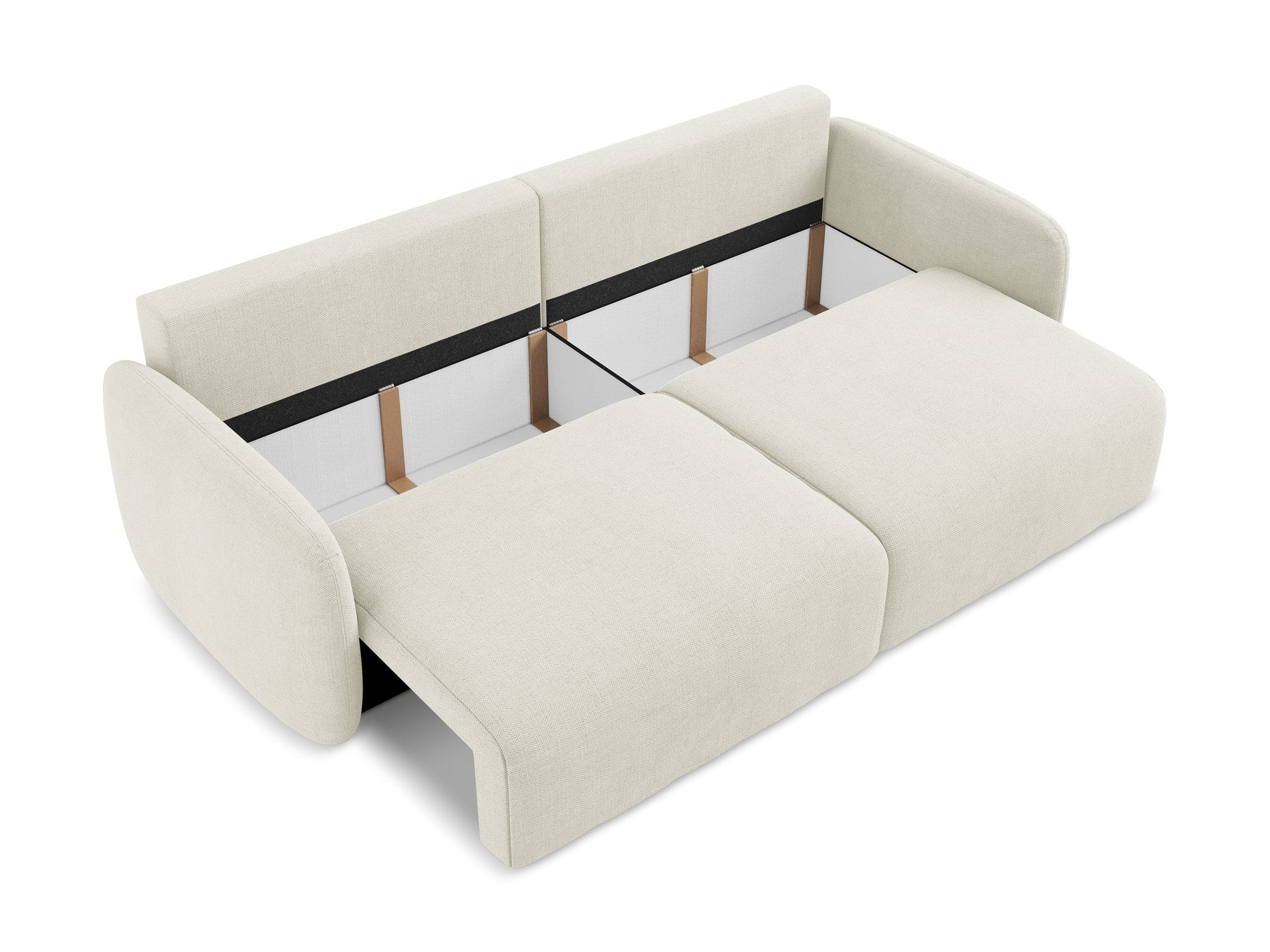 Sofa 3-osobowa z funkcją spania KALENA beżowy - Image 4