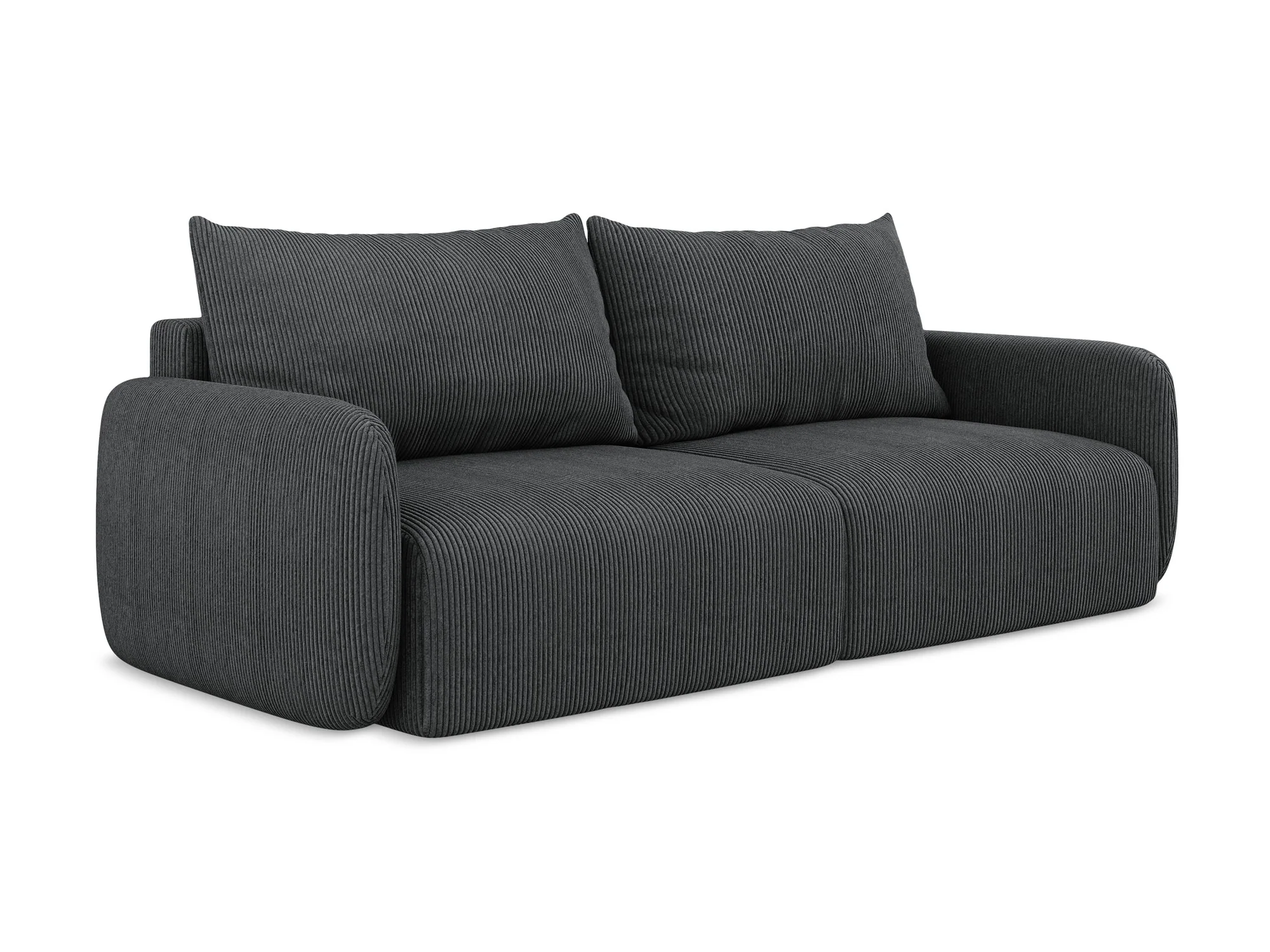 Sofa 3-osobowa z funkcją spania KALENA ciemnoszary sztruks