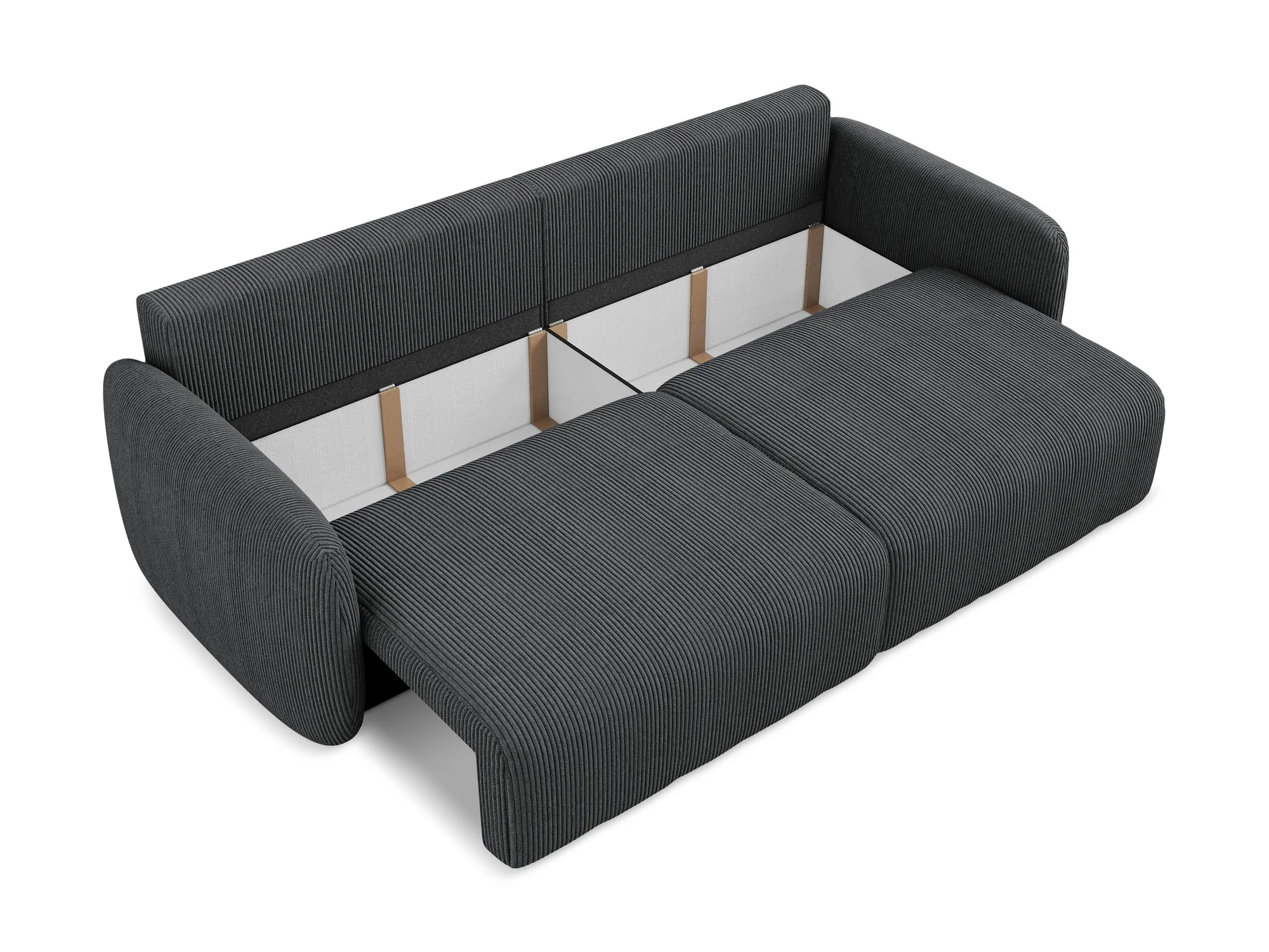 Sofa 3-osobowa z funkcją spania KALENA ciemnoszary sztruks - Image 4