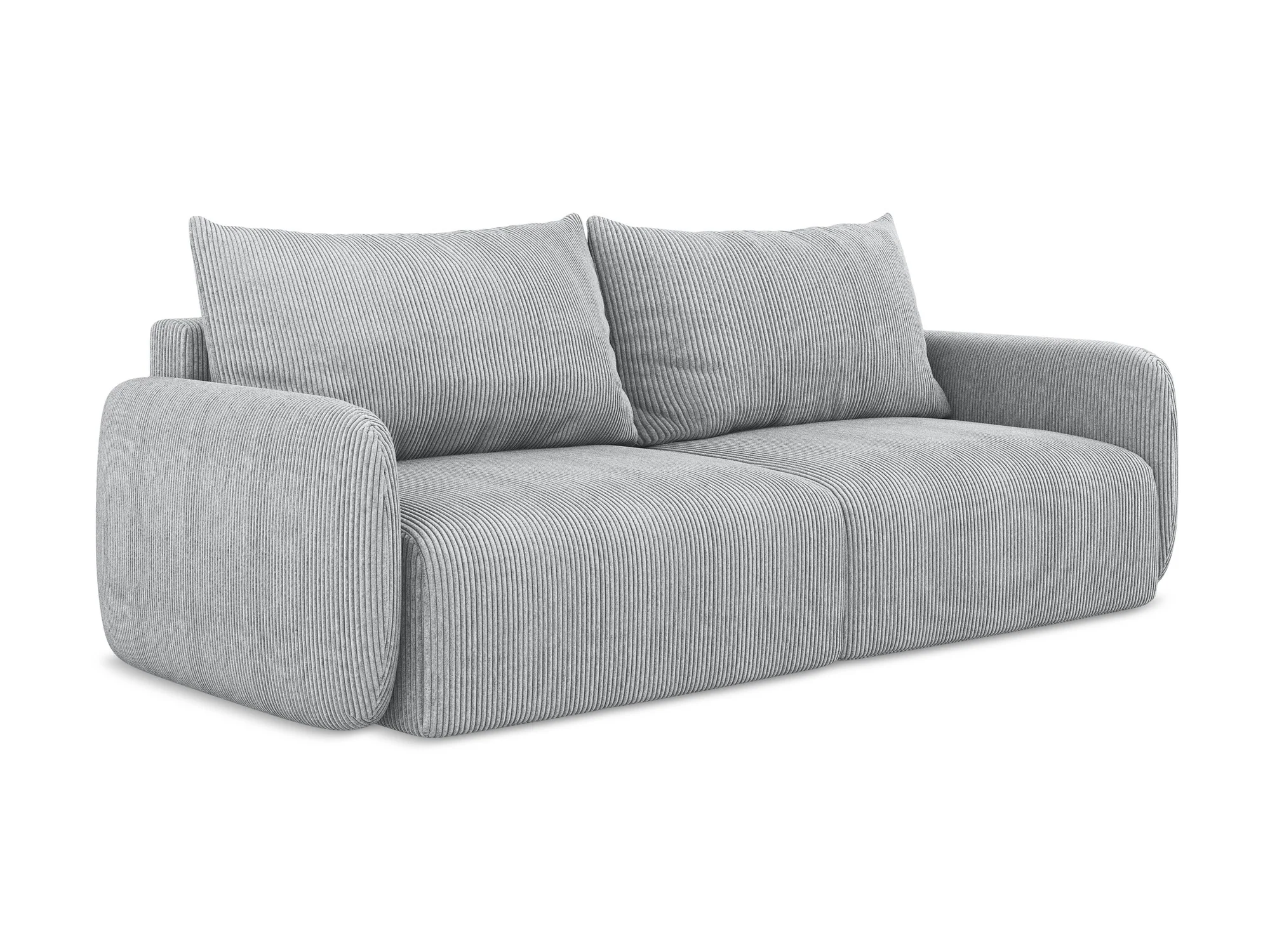Sofa 3-osobowa z funkcją spania KALENA jasnoszary sztruks