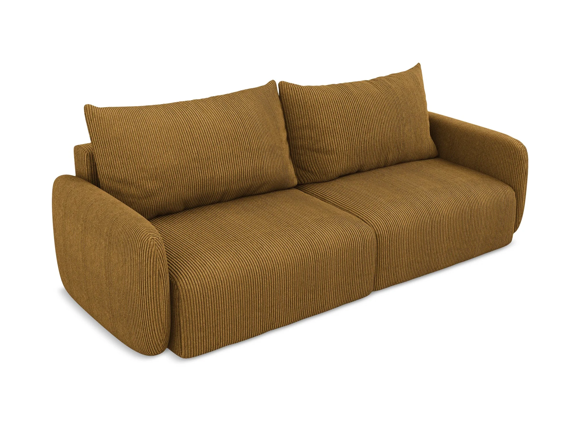 Sofa 3-osobowa z funkcją spania KALENA musztardowy sztruks - Image 3