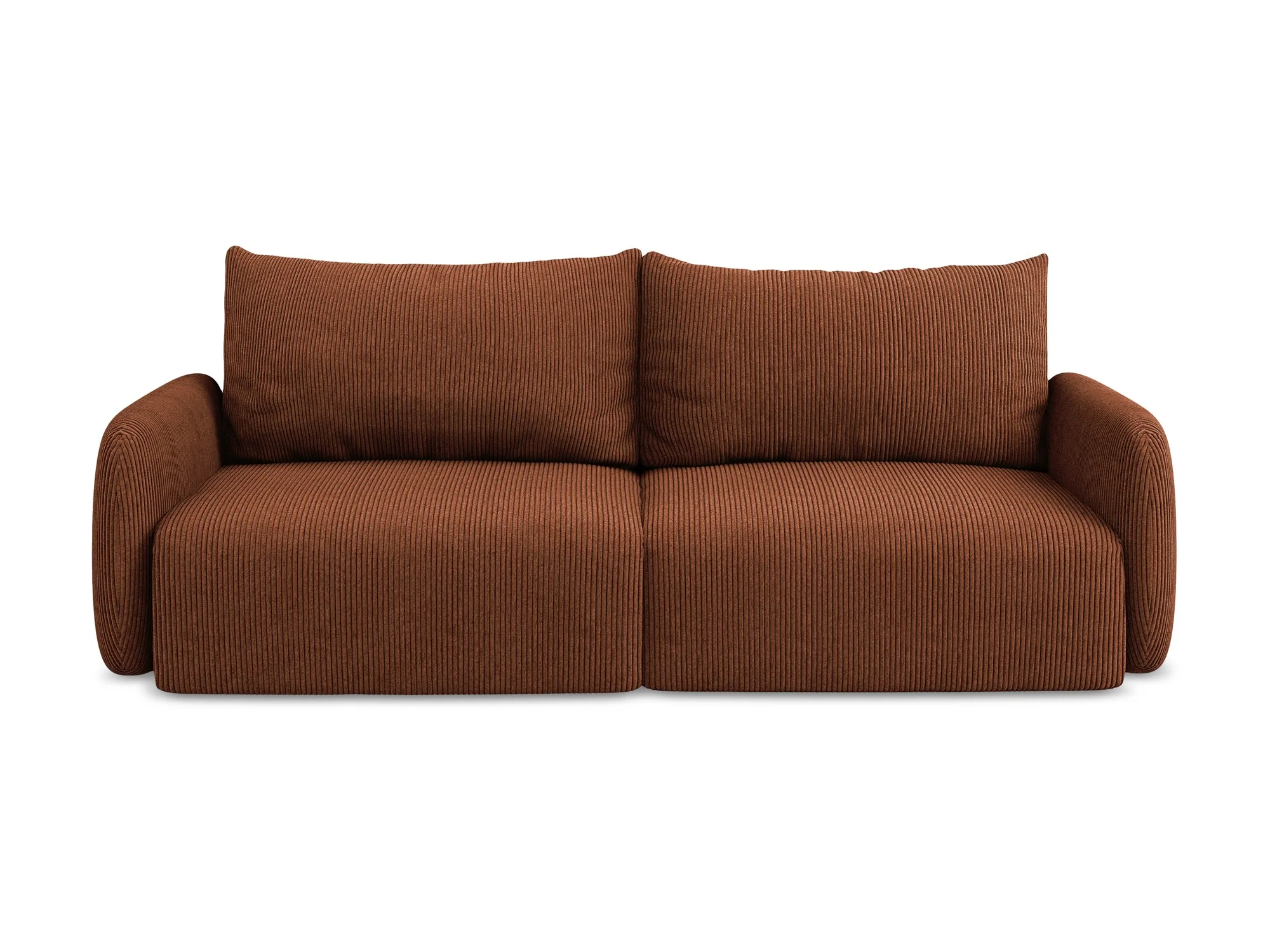 Sofa 3-osobowa z funkcją spania KALENA terakota sztruks - Image 2