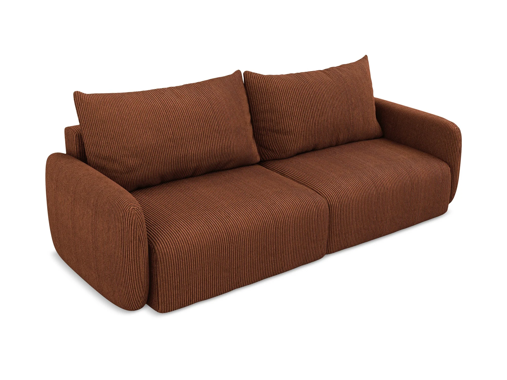 Sofa 3-osobowa z funkcją spania KALENA terakota sztruks - Image 3