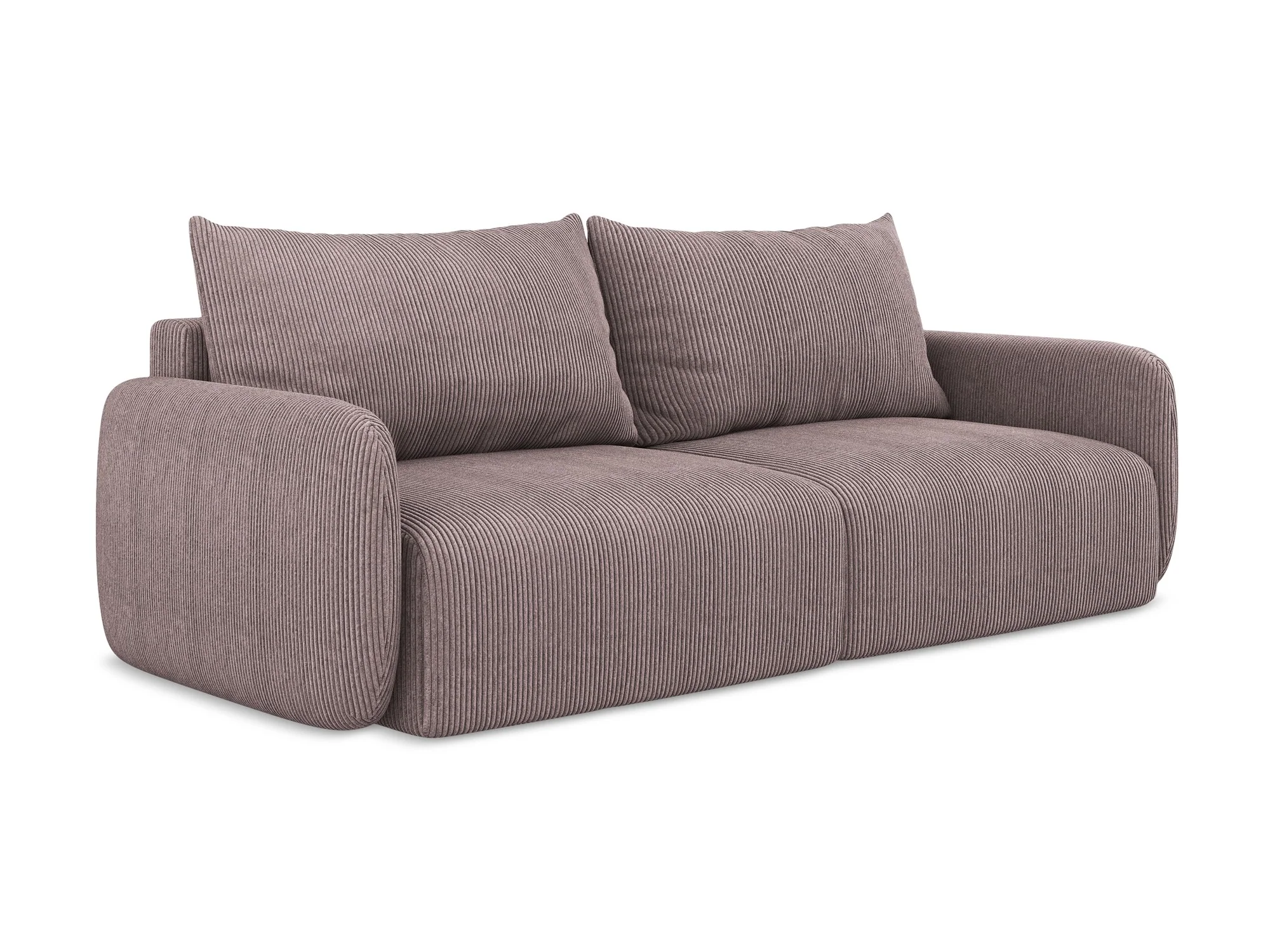 Sofa 3-osobowa z funkcją spania KALENA zgaszony różowy sztruks
